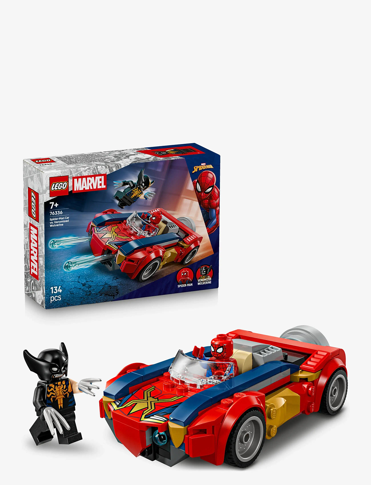 LEGO Marvel Spider-Man Car vs. Venomized Wolverine 76336 - LEGO Super Heroes - MULTI / red