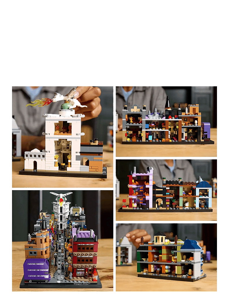 LEGO - Harry Diagon Wizarding Shops, Wizard Set for Adults 76444 - lego adults welcome - multi - 4