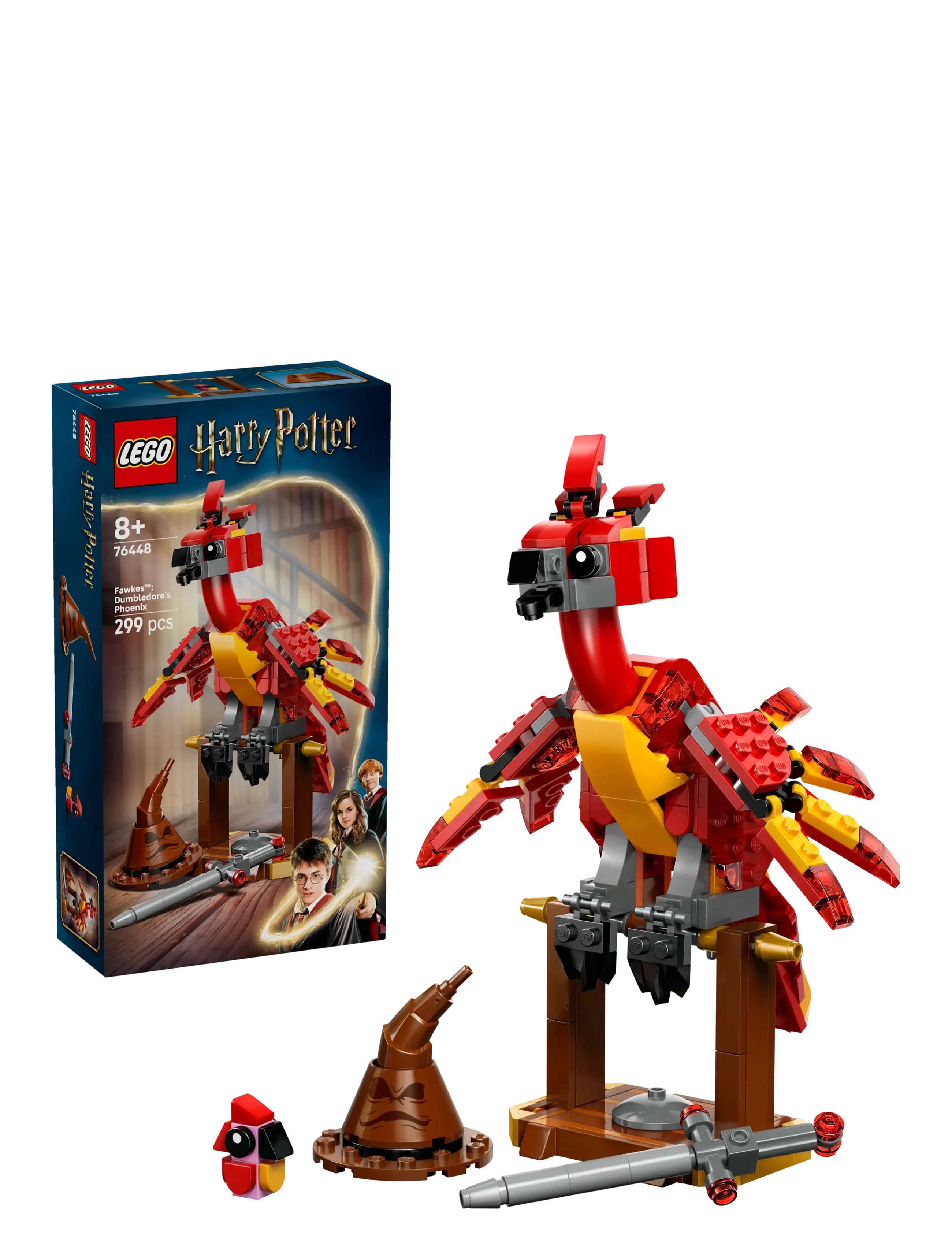 LEGO Fawkes : Dumbledores Føniks 76448, One Size, Lego Spielzeug, Mehrfarbig/gemustert - harry Potter, Kinder