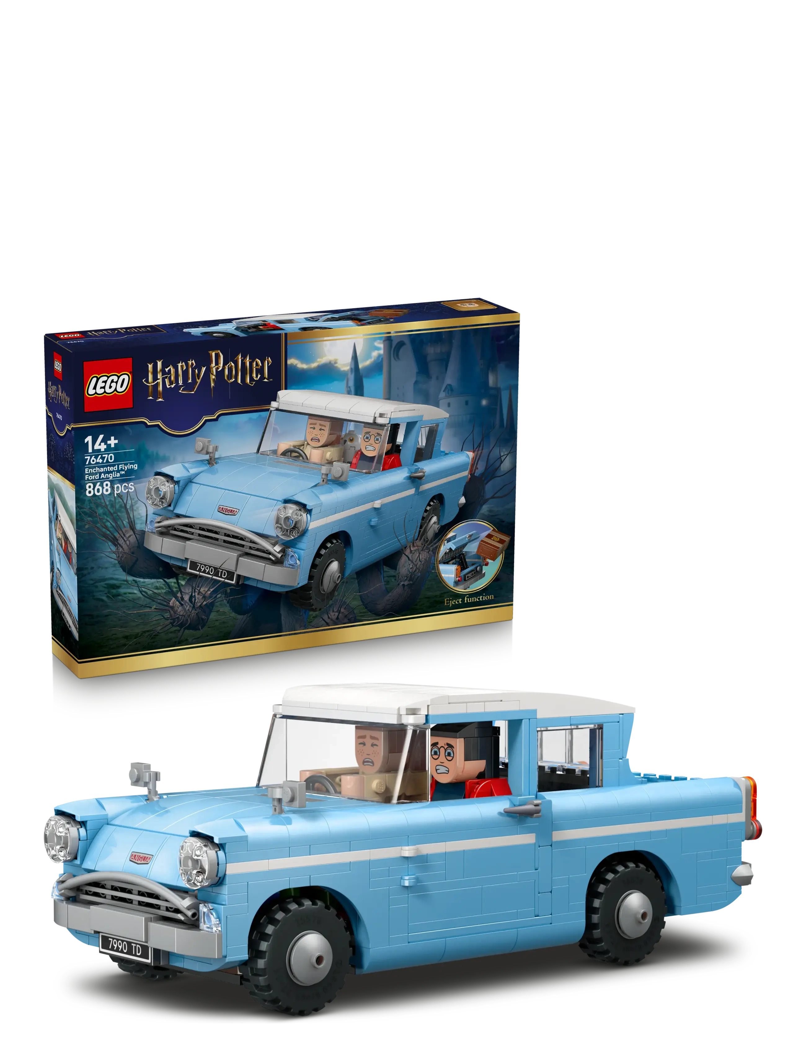LEGO Fortryllet Flyvende Ford Anglia 76470, One Size, Lego Spielzeug, Blau - harry Potter, Kinder