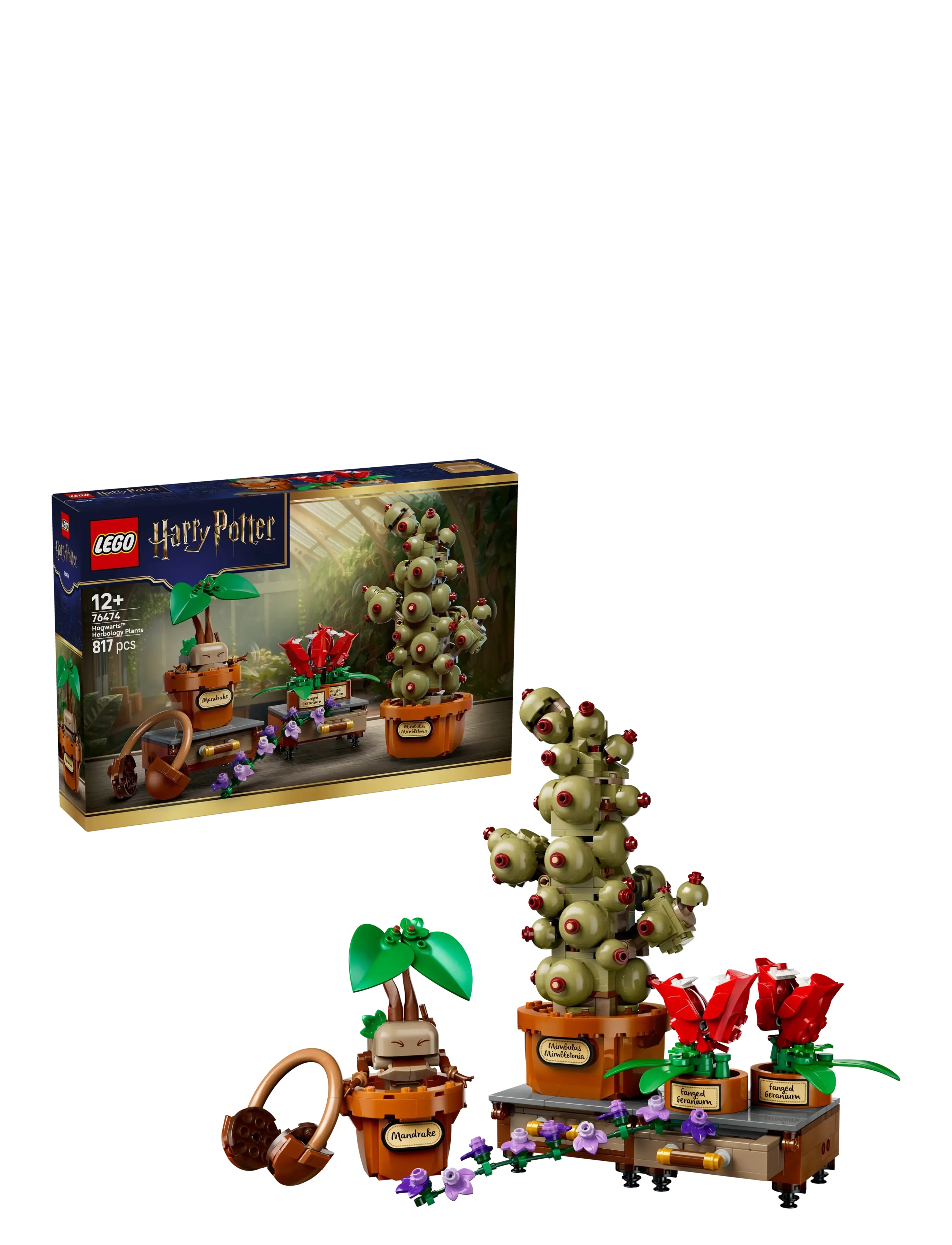 LEGO Hogwarts Botanik-Planter 76474, One Size, Lego Spielzeug, Grün - harry Potter, Kinder