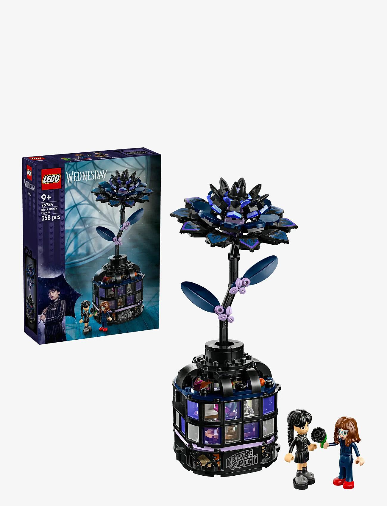 LEGO - Wednesday Black Dahlia Flower Halloween Gift, Faux Plant Room Decor 76784 -  lego wednesday - multi - 0
