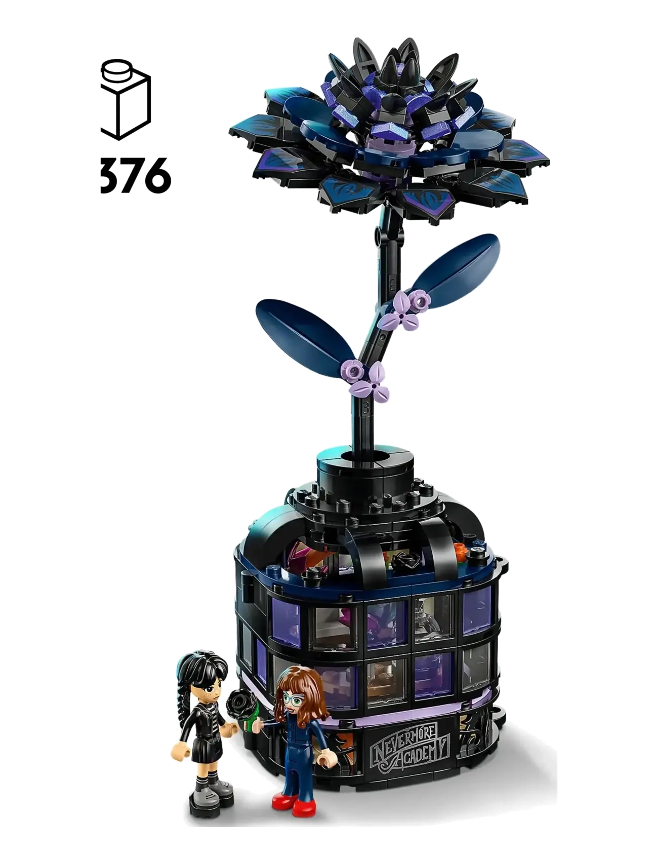 LEGO - Wednesday Black Dahlia Flower Halloween Gift, Faux Plant Room Decor 76784 -  lego wednesday - multi - 1