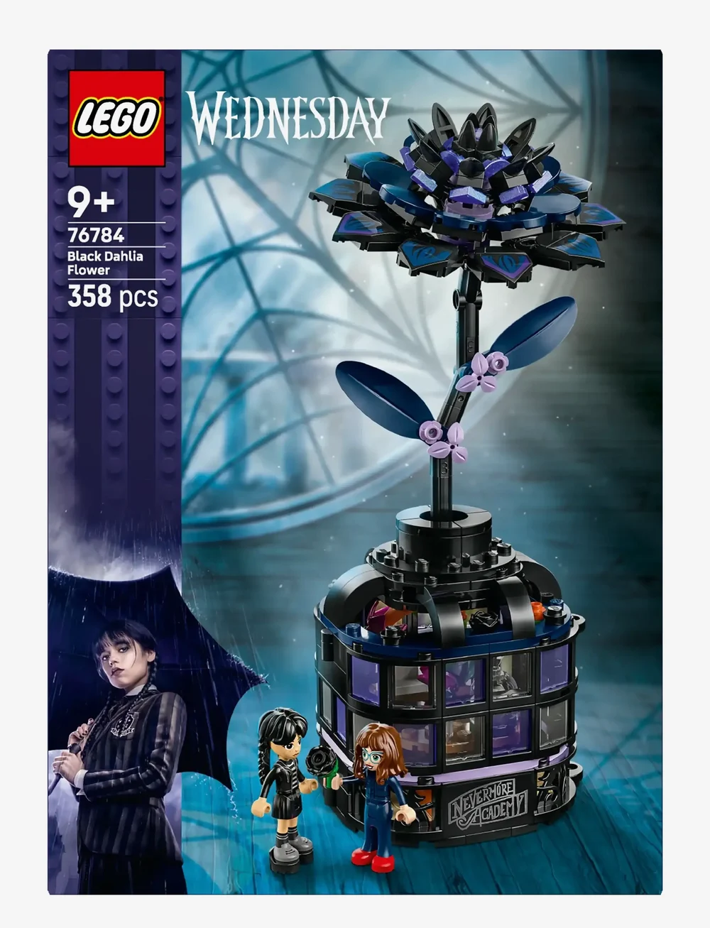LEGO - Wednesday Black Dahlia Flower Halloween Gift, Faux Plant Room Decor 76784 -  lego wednesday - multi - 2