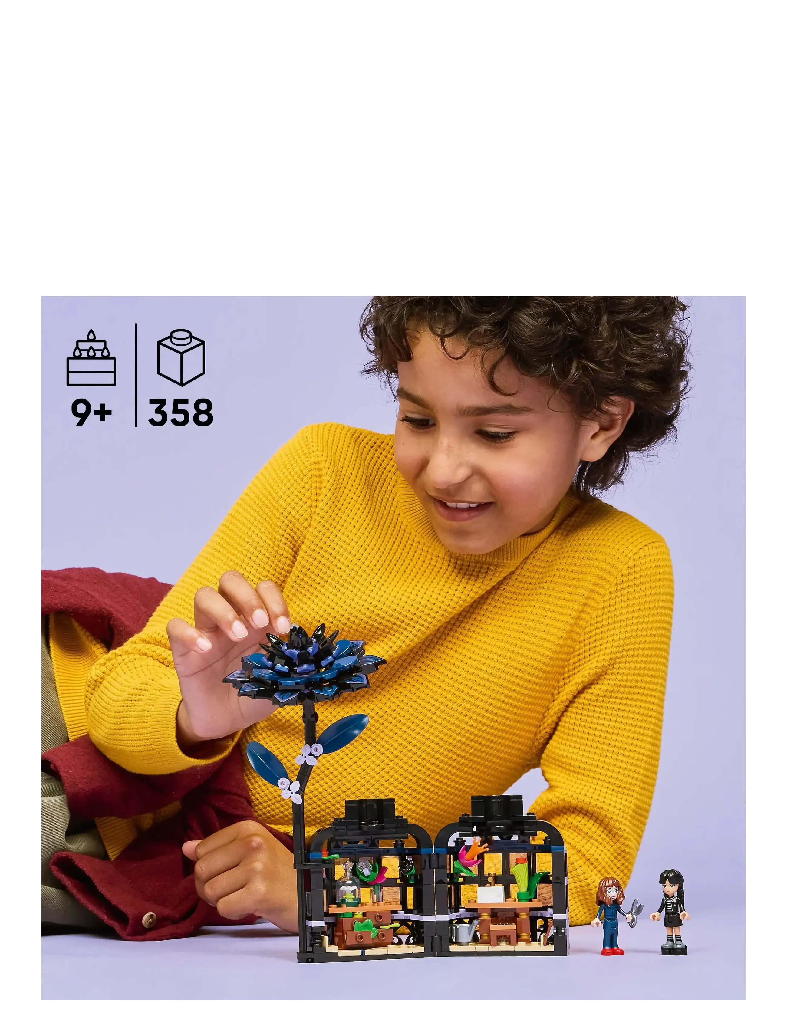 LEGO - Wednesday Black Dahlia Flower Halloween Gift, Faux Plant Room Decor 76784 -  lego wednesday - multi - 4