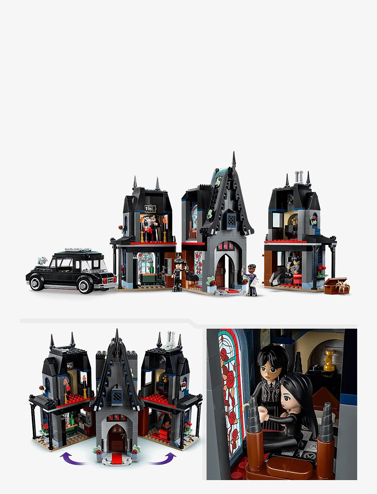 LEGO - Wednesday Morticia’s Cottage Halloween Gift, Model Building Kit 76786 -  lego wednesday - multi - 3