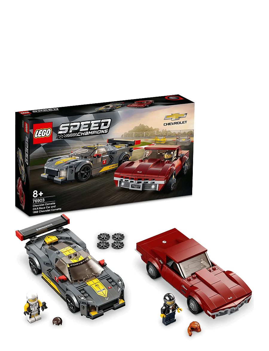 LEGO - Speed Champions Chevrolet Corvette C8.R Race Car and 1969 Chevrolet Corvette 76903 Building Kit - multicolor - 3