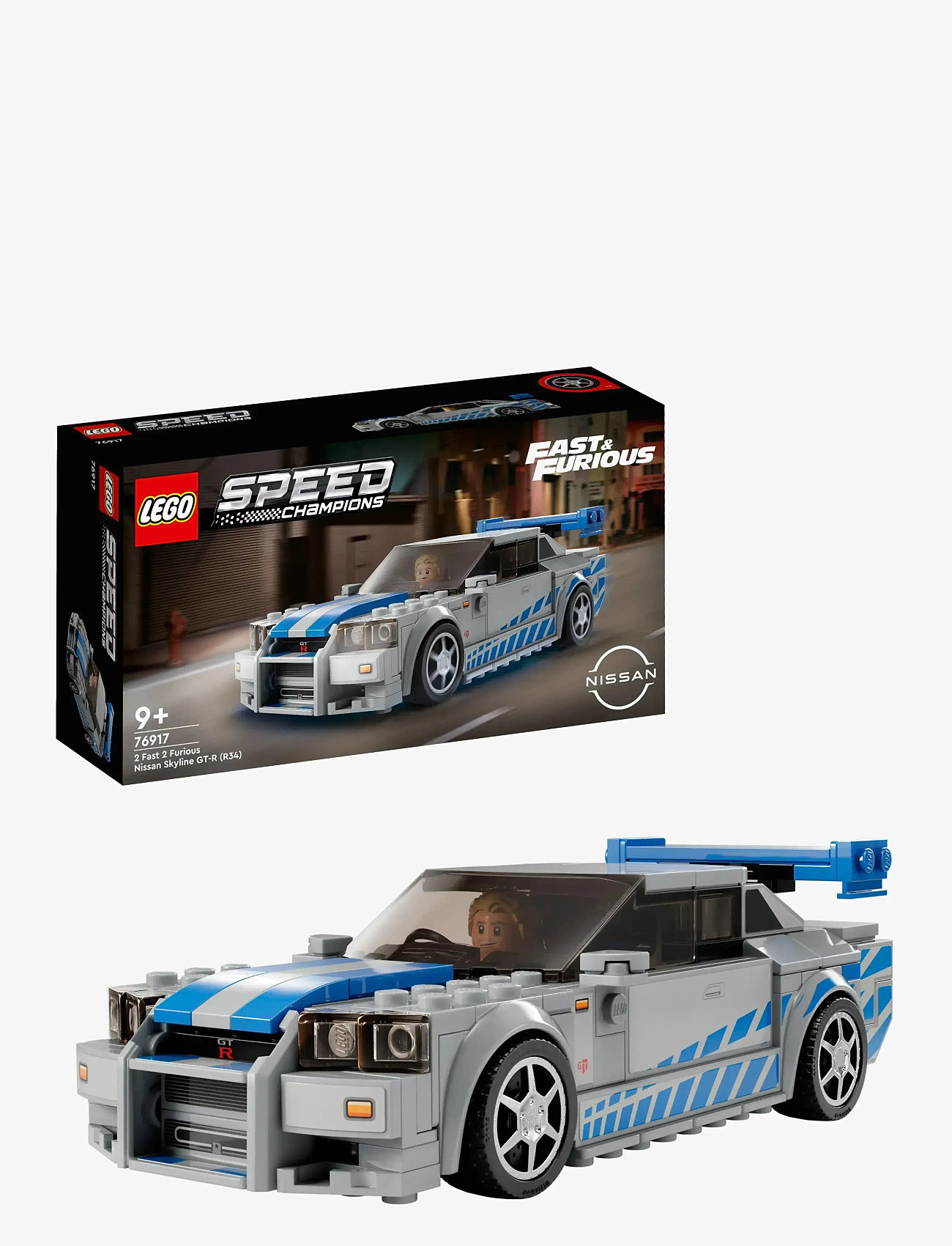 LEGO - 2 Fast 2 Furious Nissan Skyline GT-R (R34) 76917 - lego speed champions - multicolor - 0