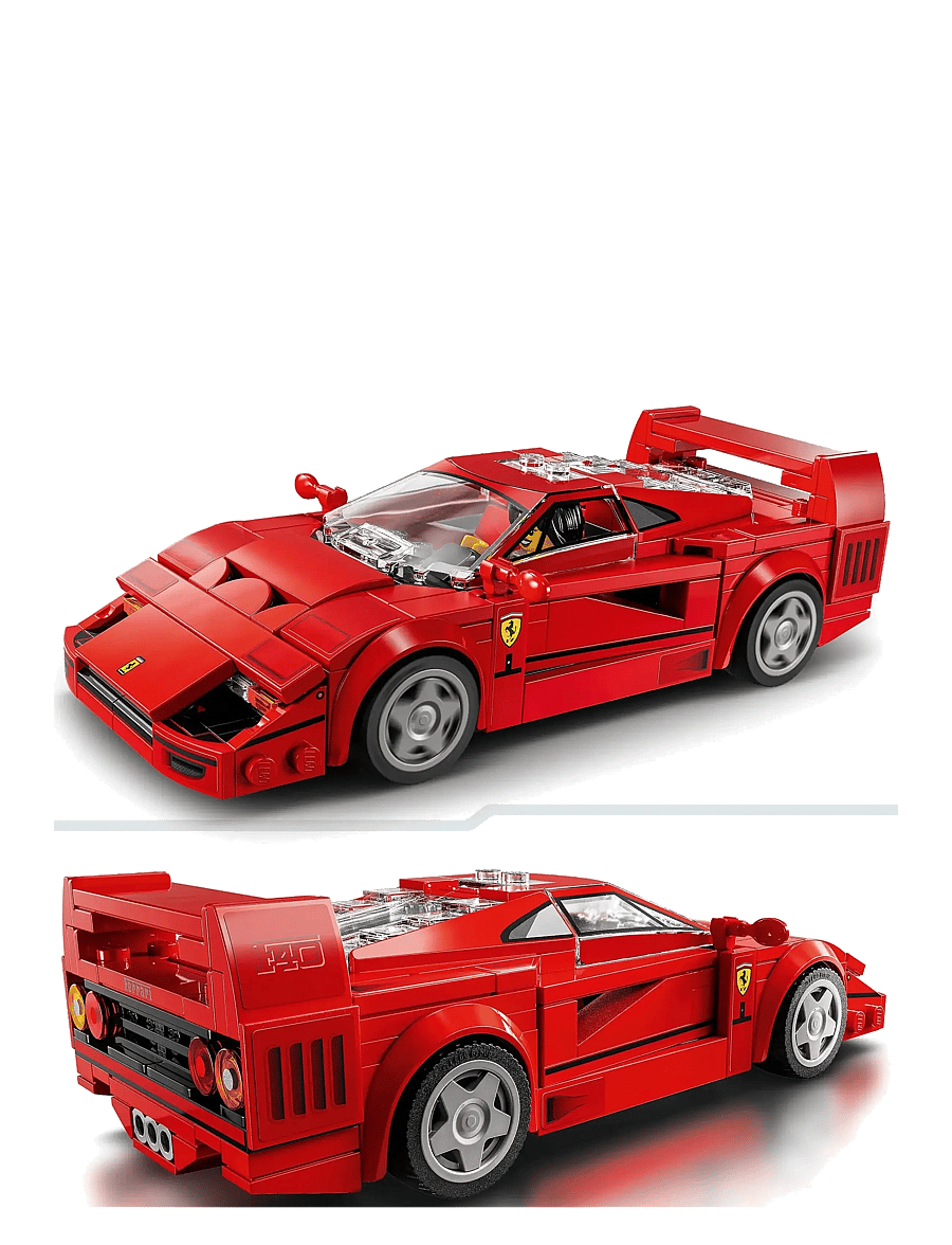 LEGO - Speed Champions Ferrari F40 Supercar Vehicle Toy 76934 - lego speed champions - multi - 3