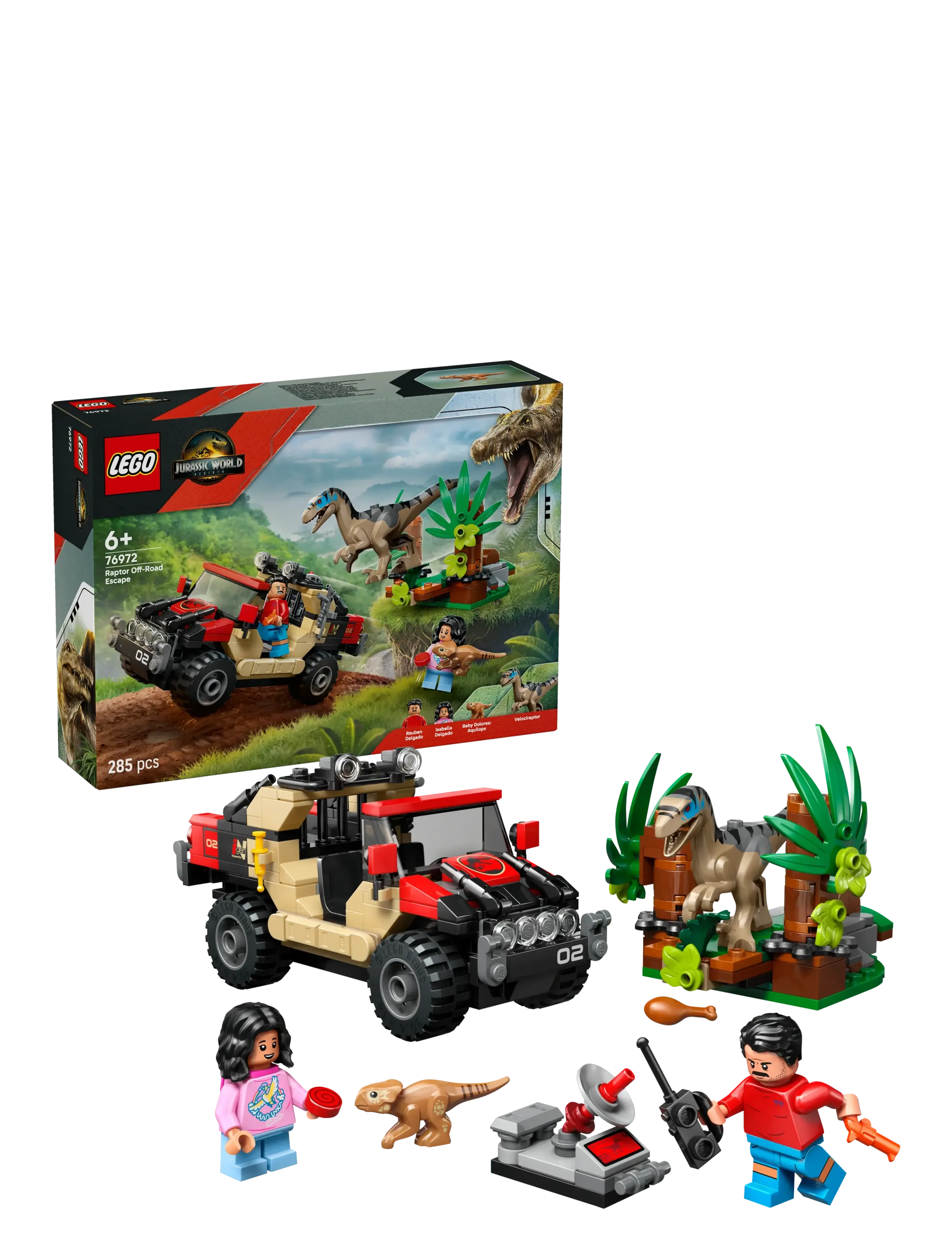 LEGO Jurassic World 76972, One Size, Multi/patterned, Lego Legetøj > Lego jurassic World, Børn