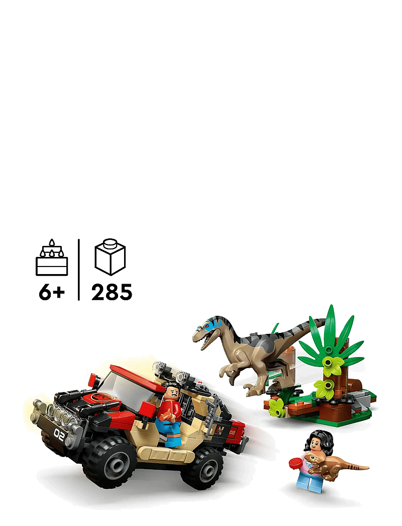 LEGO - Jurassic World Raptor Off-Road Escape Velociraptor Toy Dinosaur 76972 - madalaimad hinnad - multi - 1