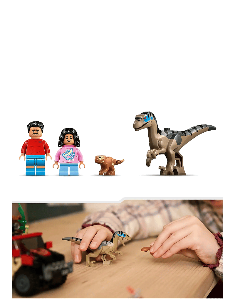 LEGO - Jurassic World Raptor Off-Road Escape Velociraptor Toy Dinosaur 76972 - madalaimad hinnad - multi - 4