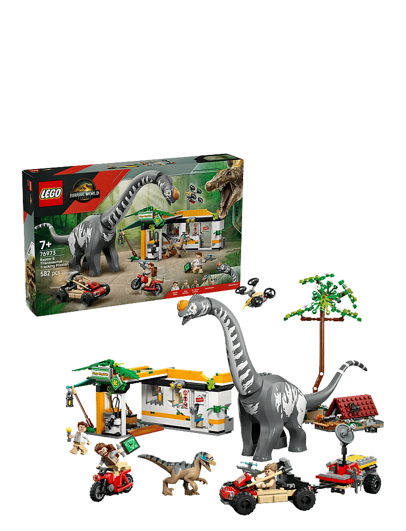 LEGO - Jurassic World Raptor & Titanosaurus Tracking Mission Dinosaur Toy 76973 - lego jurassic world™ - multi - 0