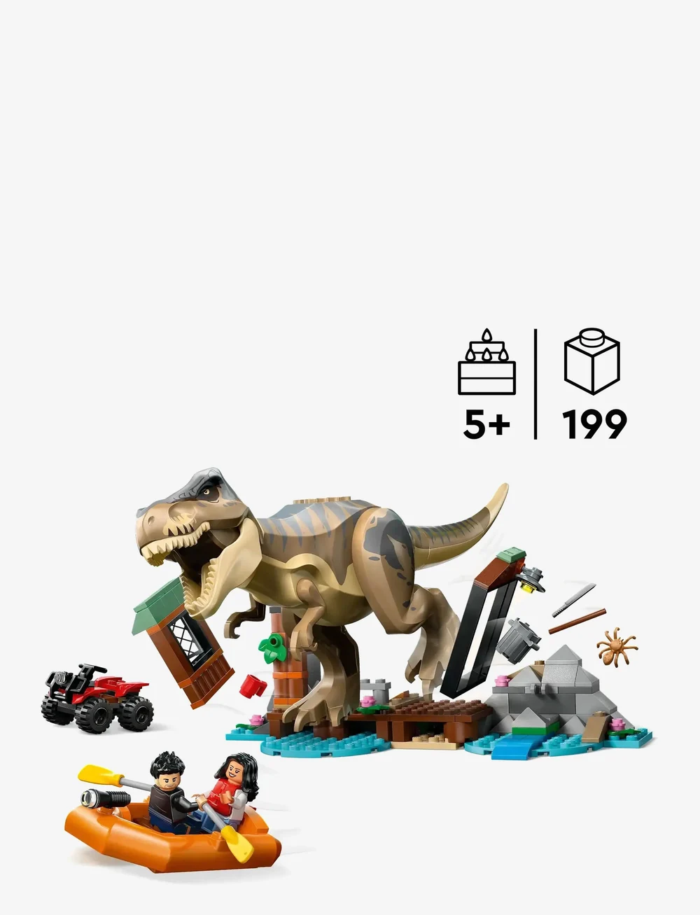 LEGO - Jurassic World T. rex River Escape Dinosaur Figure Building Set 76975 - lego jurassic world™ - multi - 1