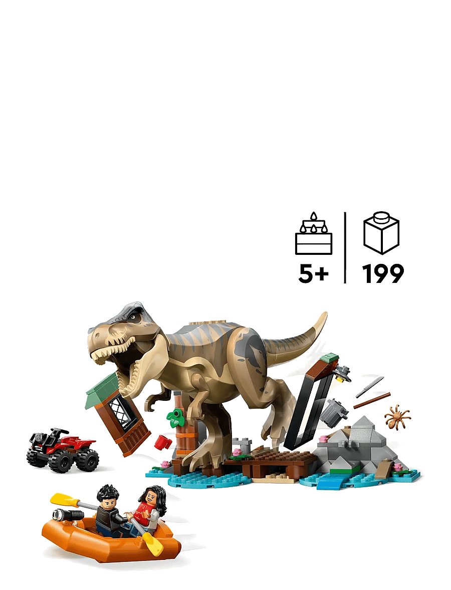 LEGO - Jurassic World T. rex River Escape Dinosaur Figure Building Set 76975 - prezenty urodzinowe - multi - 1