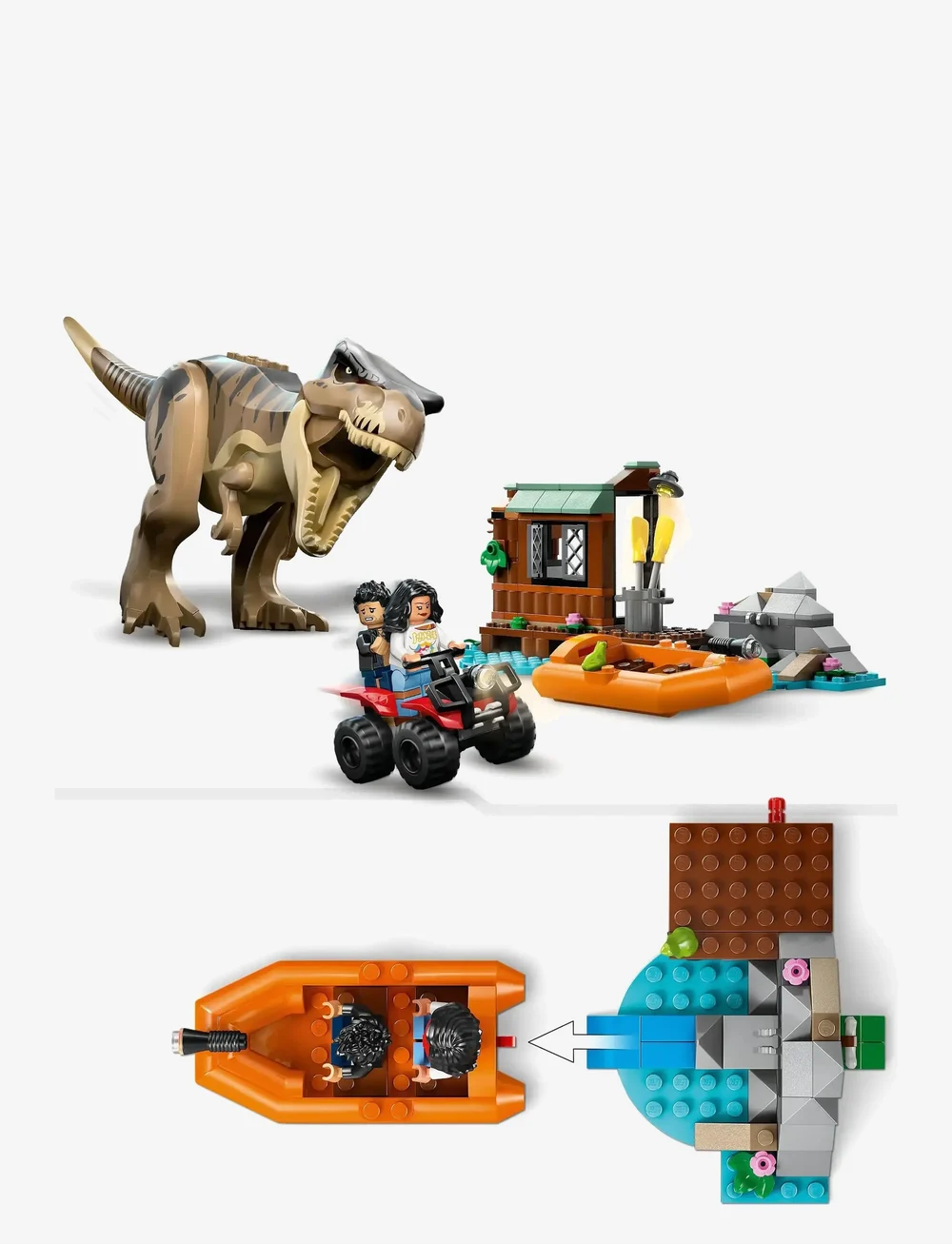 LEGO - Jurassic World T. rex River Escape Dinosaur Figure Building Set 76975 - lego jurassic world™ - multi - 4
