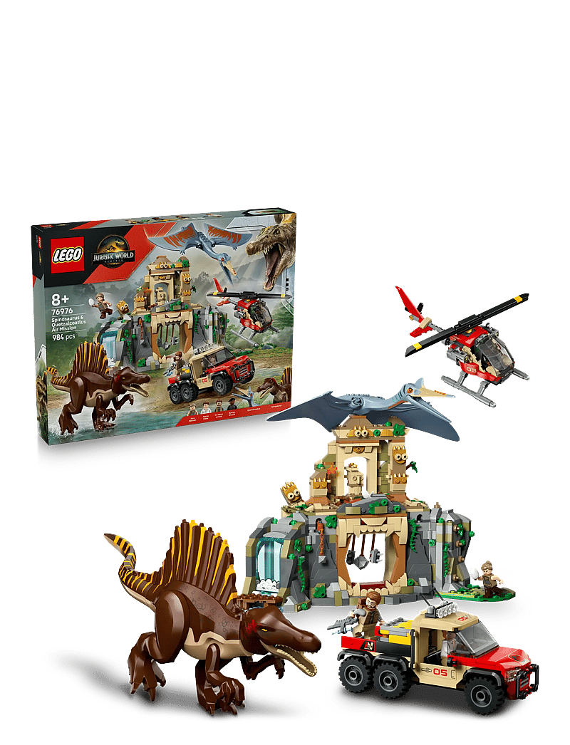 LEGO - Jurassic World Spinosaurus & Quetzalcoatlus Air Mission Dinosaur Toy 76976 - lego jurassic world™ - multi - 0