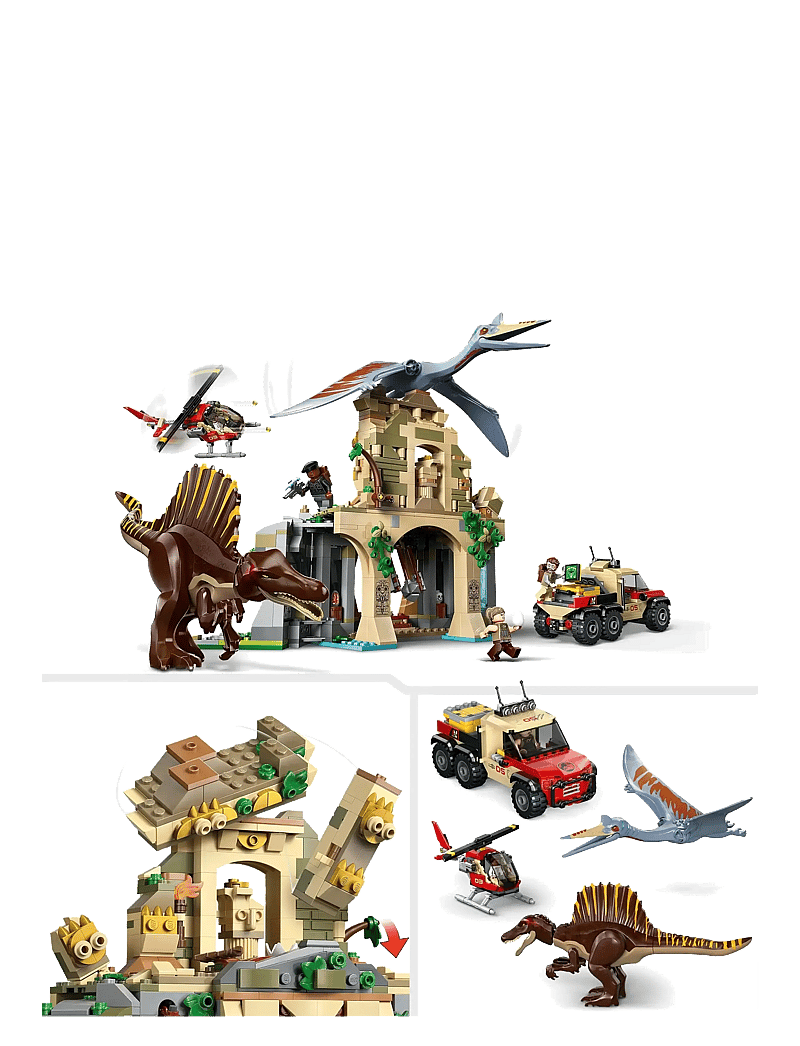 LEGO - Jurassic World Spinosaurus & Quetzalcoatlus Air Mission Dinosaur Toy 76976 - lego jurassic world™ - multi - 4