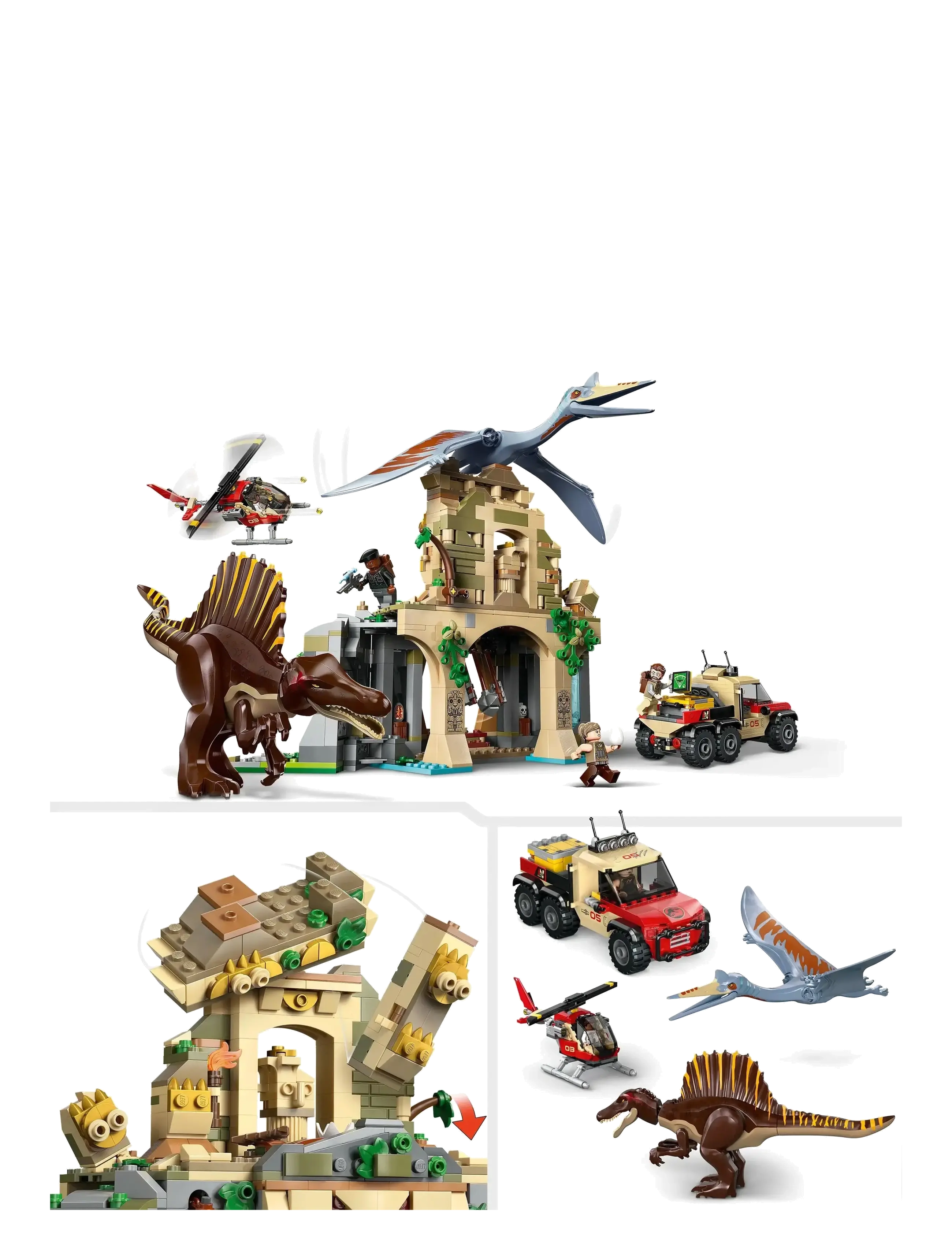 LEGO - Spinosaurus & Quetzalcoatlus Air Mission Dinosaur 76976 - lego jurassic world™ - multi - 4