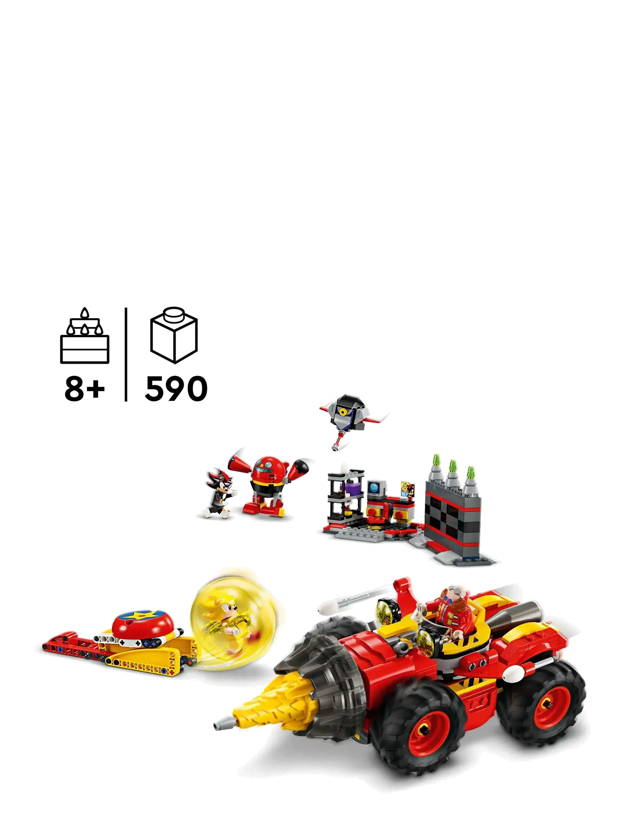 LEGO - Super Sonic mod Egg Drillster 76999 - fødselsdagsgaver - multi - 1