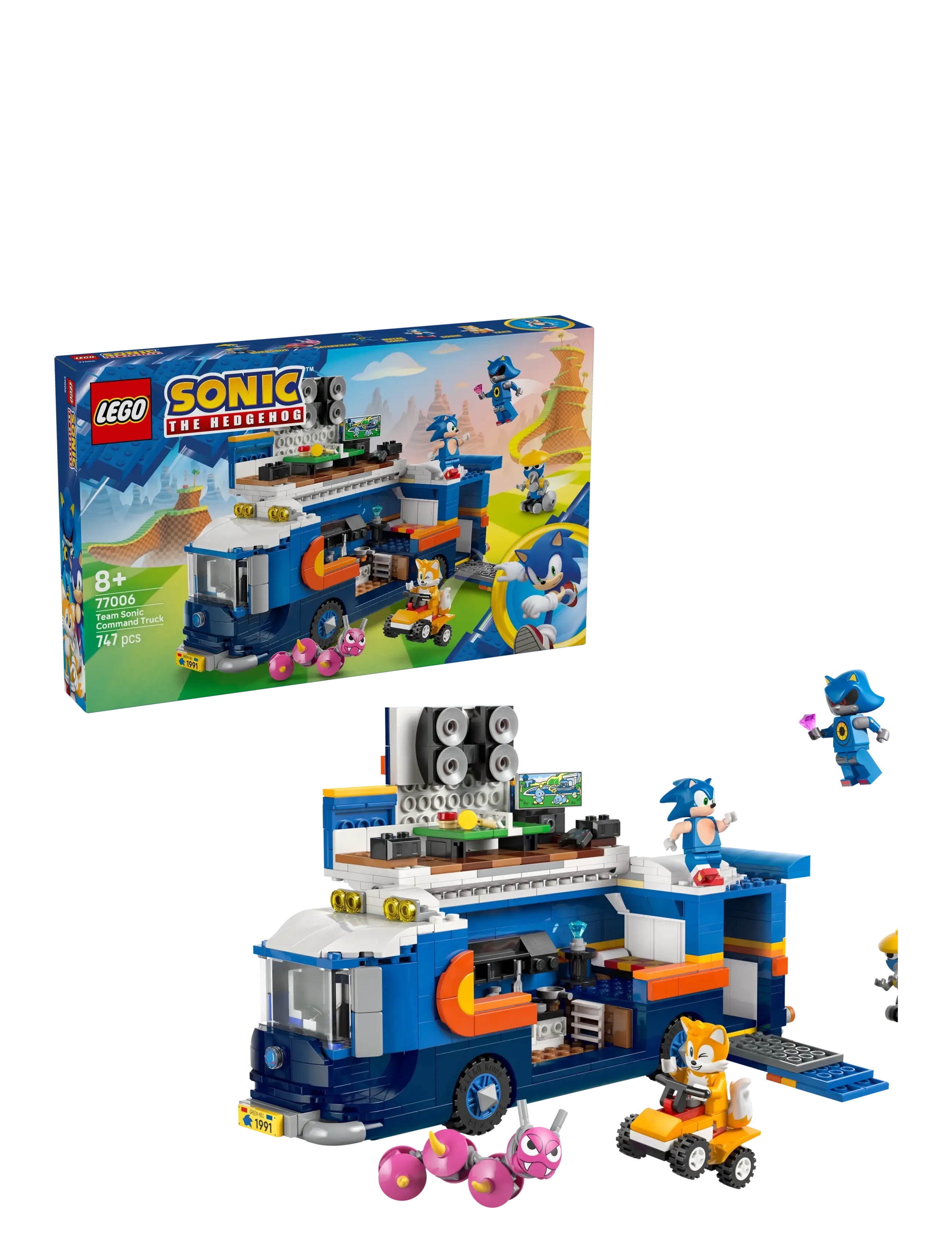 LEGO Sonic The Team Command Truck Toy Gaming Merch 77006, One Size, Lego Spielzeug, Mehrfarbig/gemustert - Hedgehog, Kinder