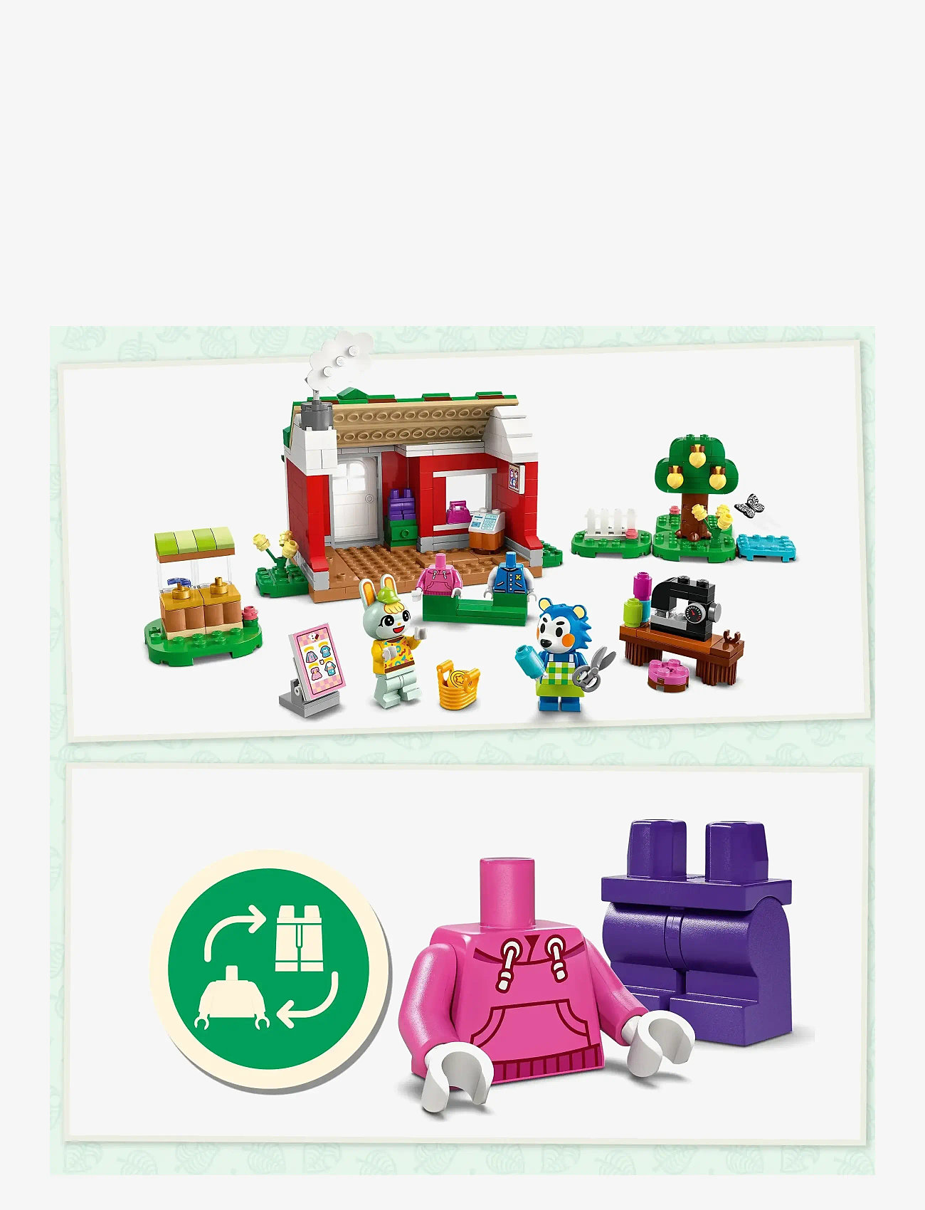 LEGO - Animal Able Sisters Clothing Shop Role-Play Building Kit 77055 - lego animal crossing - multi - 2