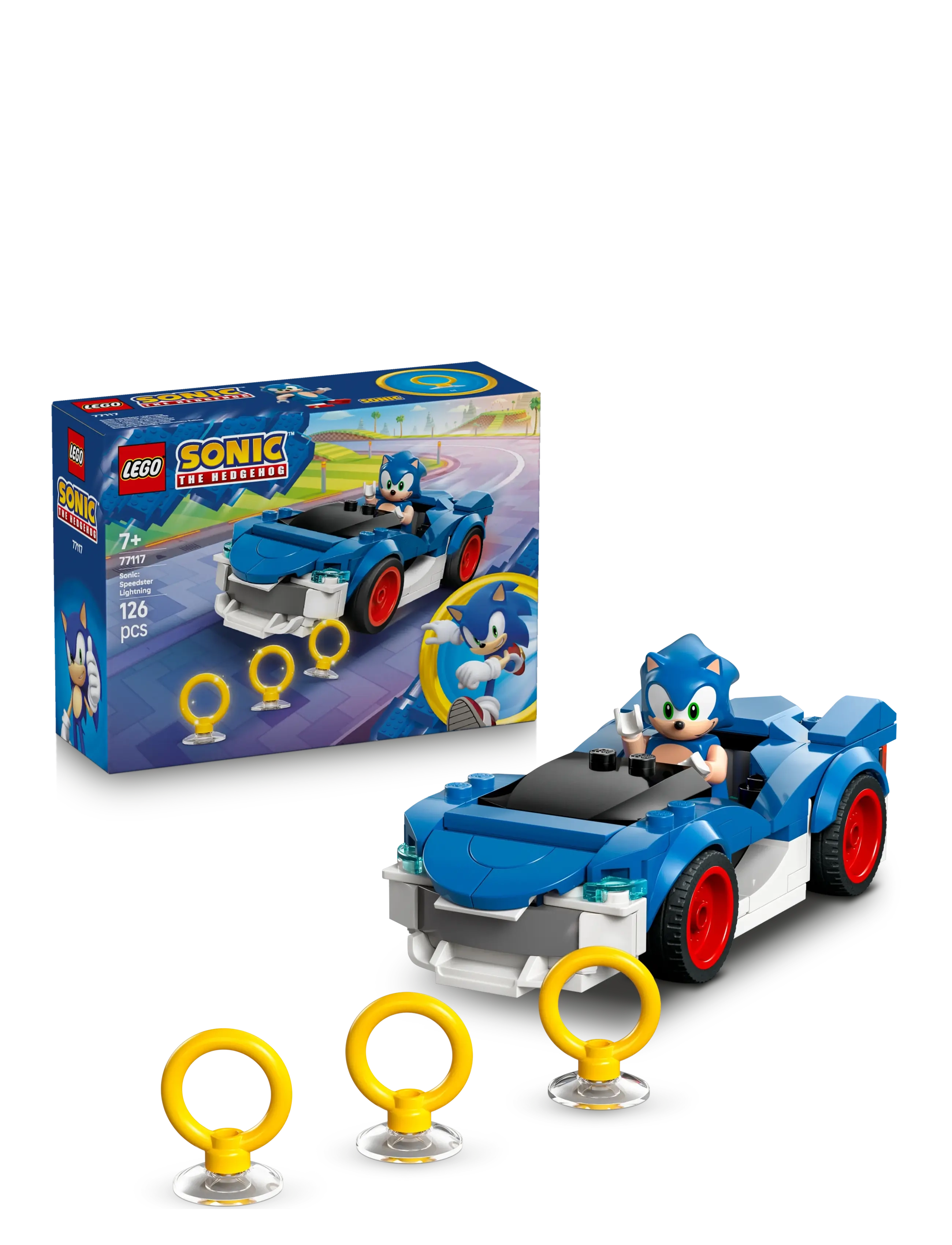LEGO Sonic: Speedster Lightning 77117, One Size, Lego Spielzeug, Blau - Sonic The Hedgehog, Kinder