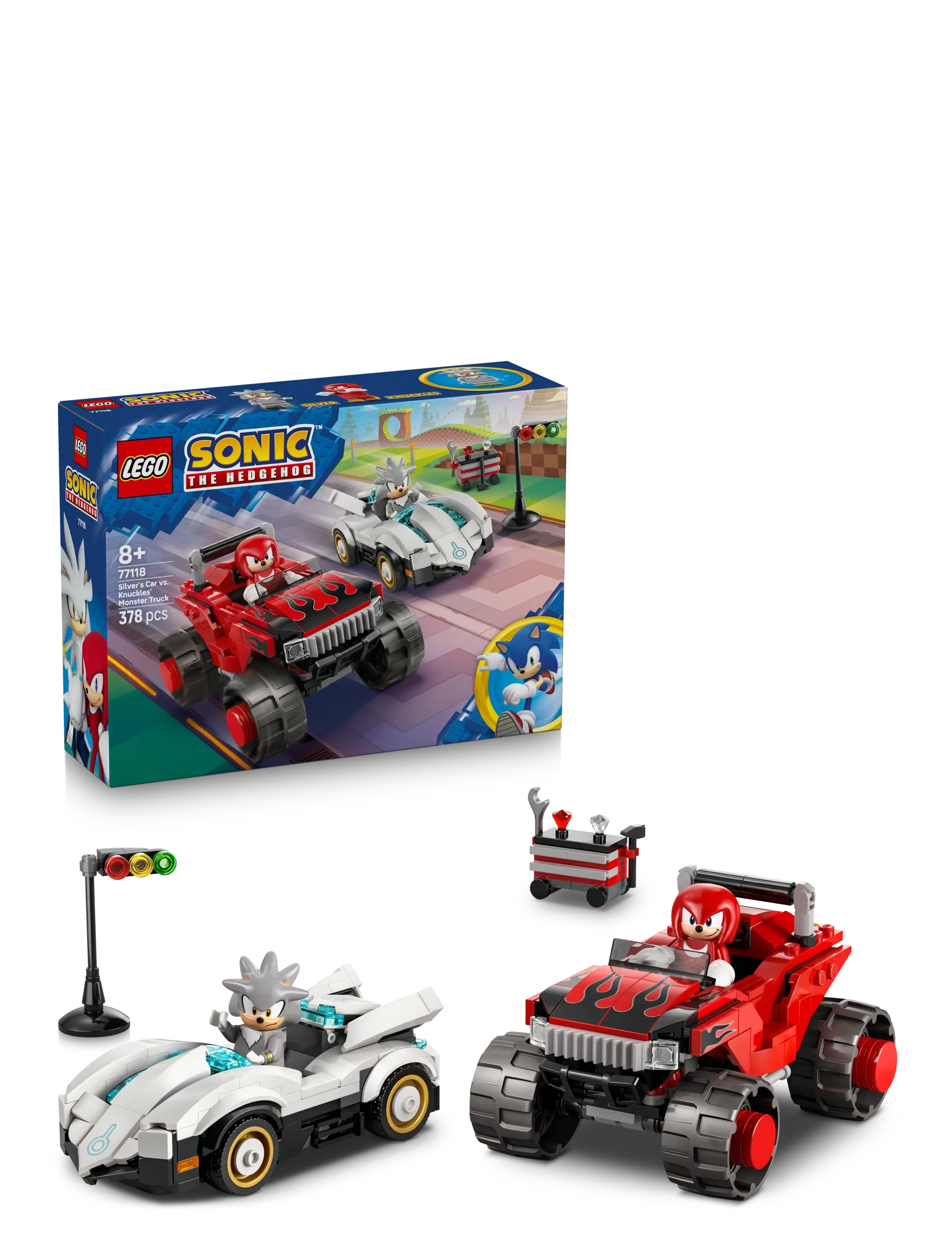 LEGO Silvers Bil Mod Knuckles' Monstertruck 77118, One Size, Red, Lego Legetøj > Lego Sonic The Hedgehog, Børn