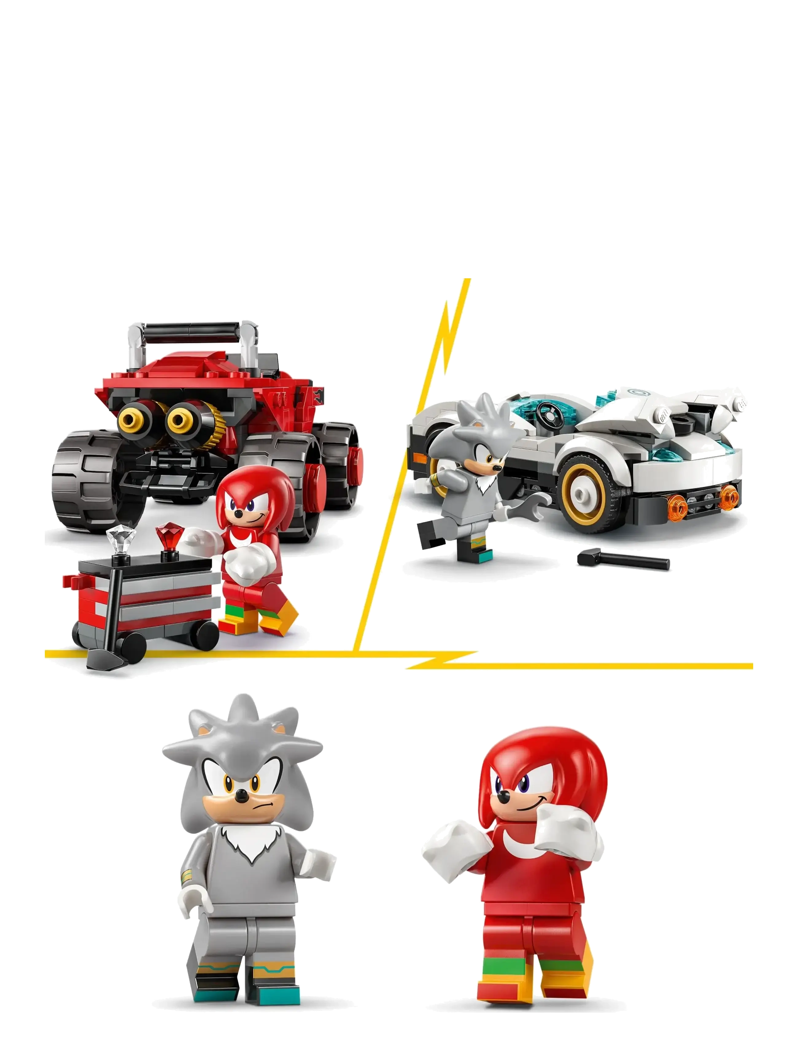 LEGO - Sonic the Silver’s Car vs. Knuckles’ Monster Truck 77118 - lego sonic the hedgehog™ - multi - 5