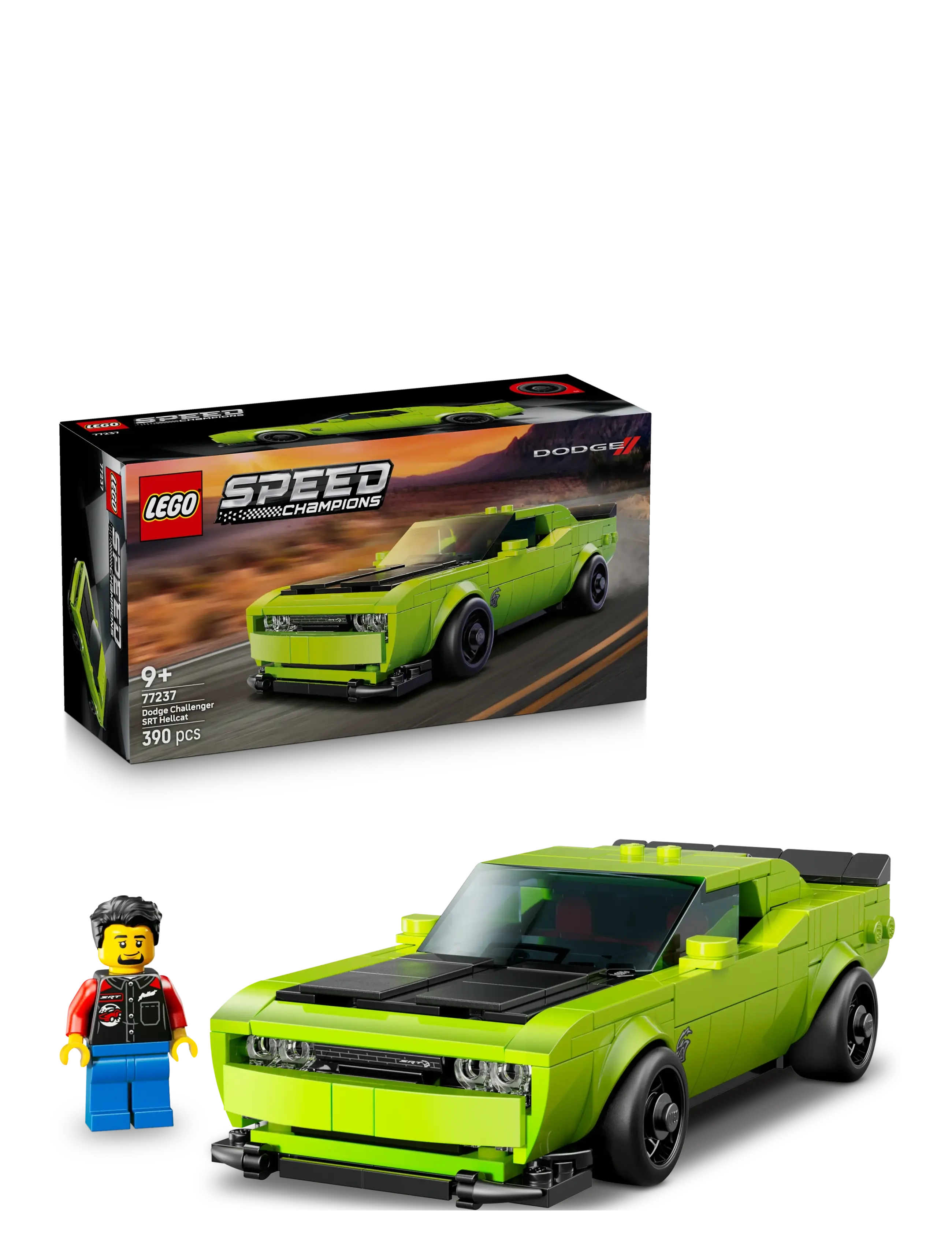 LEGO Dodge Challenger Srt Hellcat-Sportsvogn 77237, One Size, Multi/patterned, Lego Legetøj > Lego speed Champions, Børn