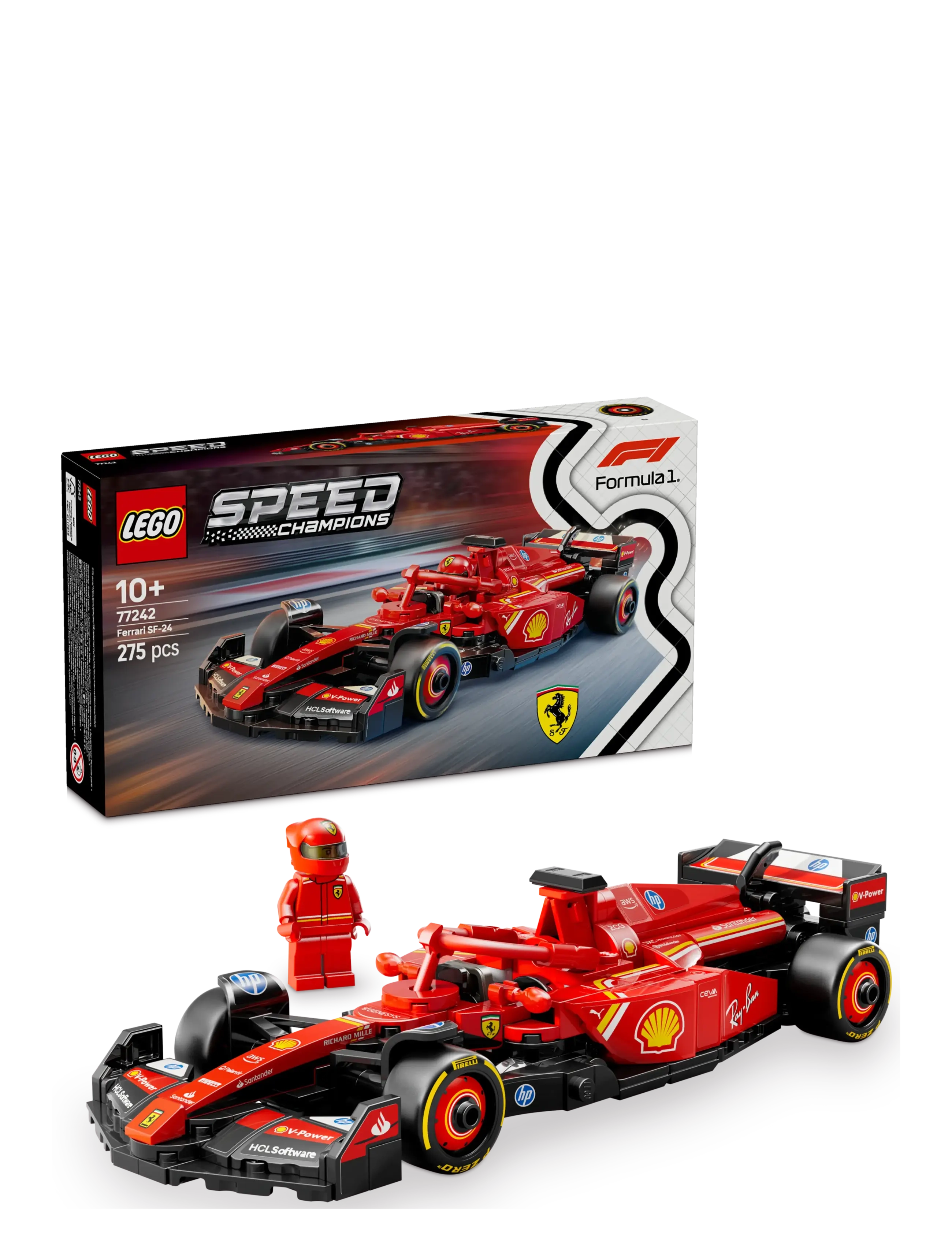 LEGO Ferrari Sf-24 F1 -Racerbil Patterned - One Size - Kinder