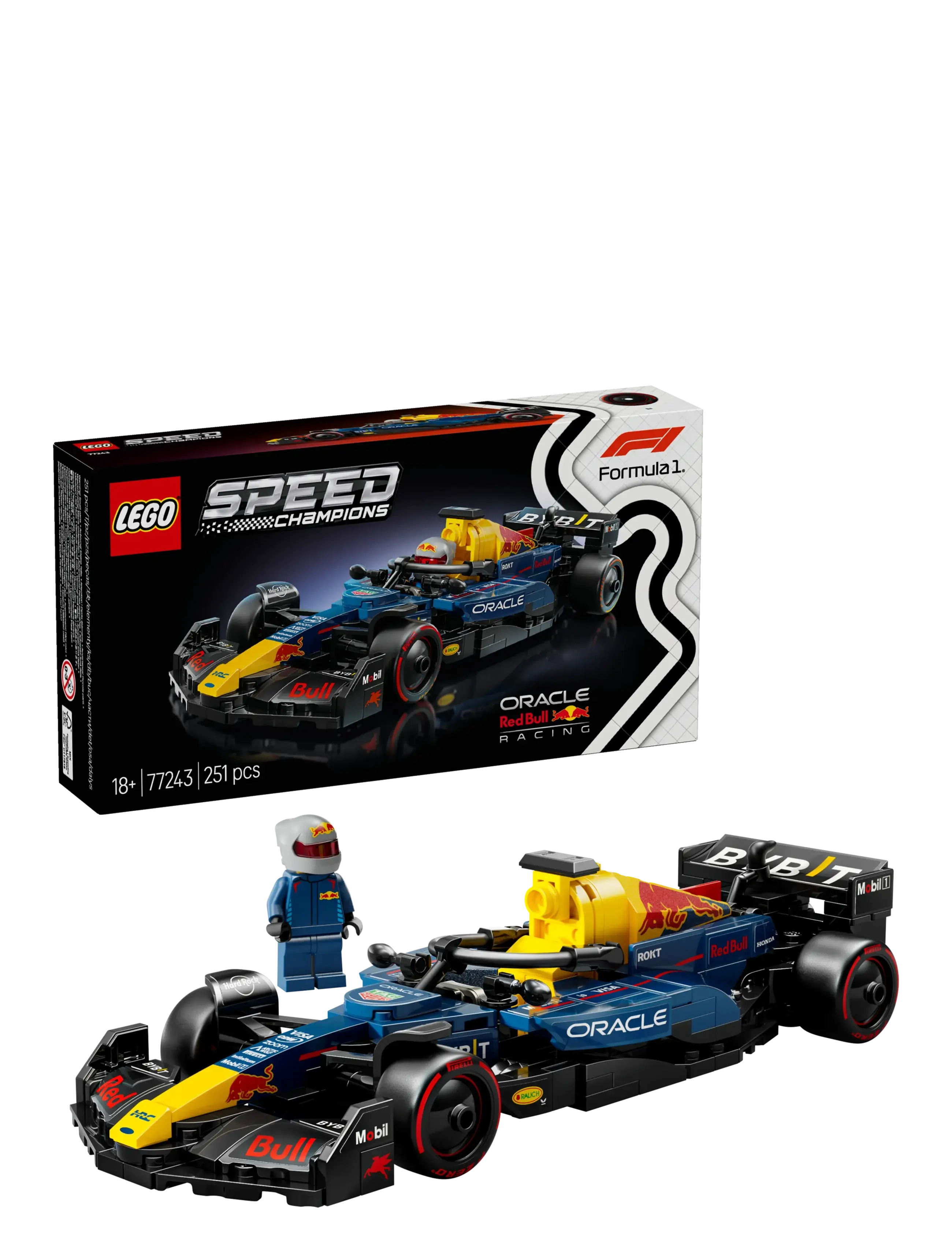 LEGO Oracle Rot Bull Racing Rb20 F1 -Racerbil Patterned - One Size - Kinder