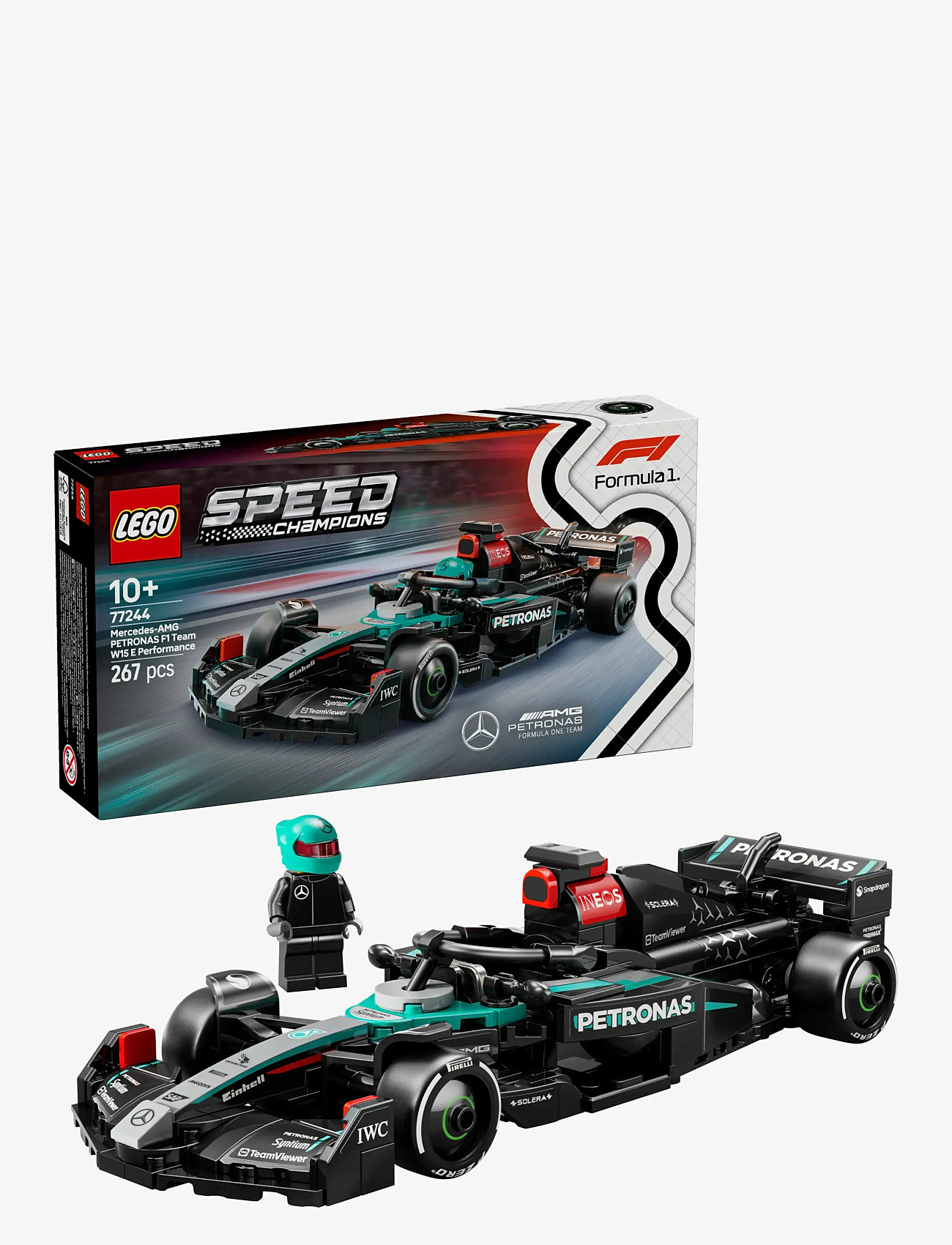 LEGO - Speed Champions Mercedes-AMG W15 Race Car Toy Vehicle 77244 - lego formula 1 - multi - 0