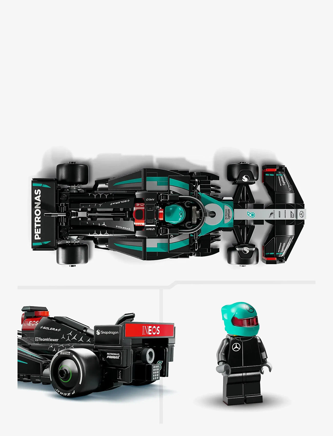 LEGO - Speed Champions Mercedes-AMG W15 Race Car Toy Vehicle 77244 - lego formula 1 - multi - 4