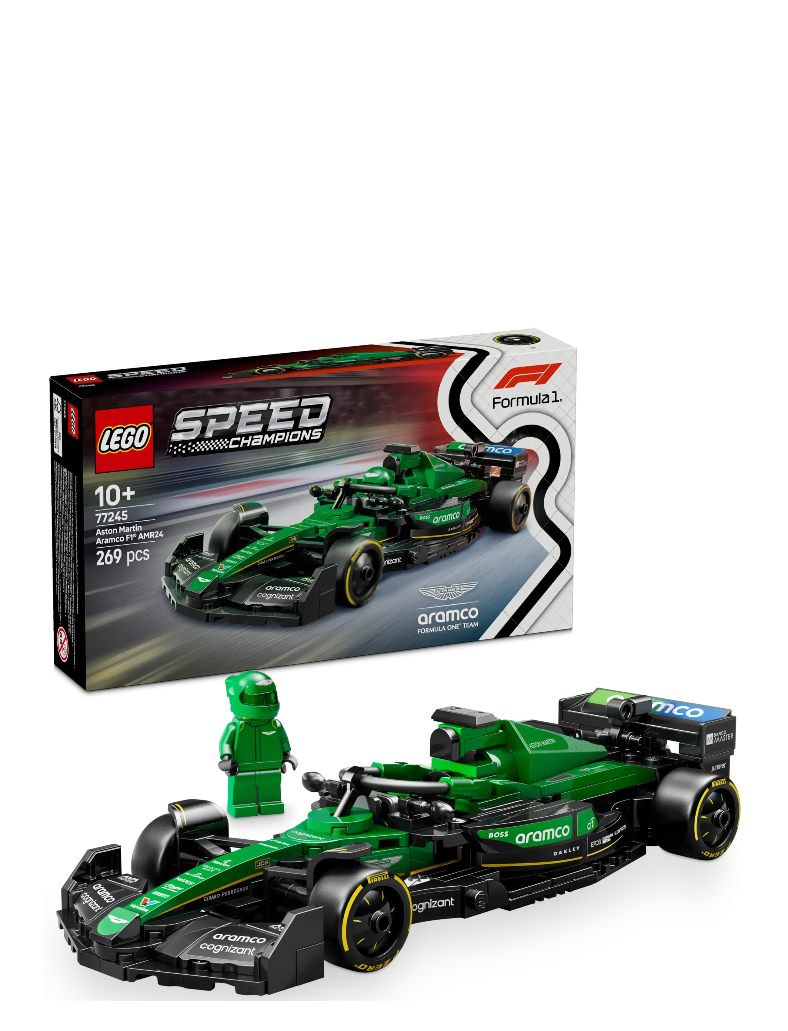 LEGO Speed Champions Aston Martin Aramco AMR24 Race Car Vehicle Set 77245 - Hostess gifts - MULTI / multi