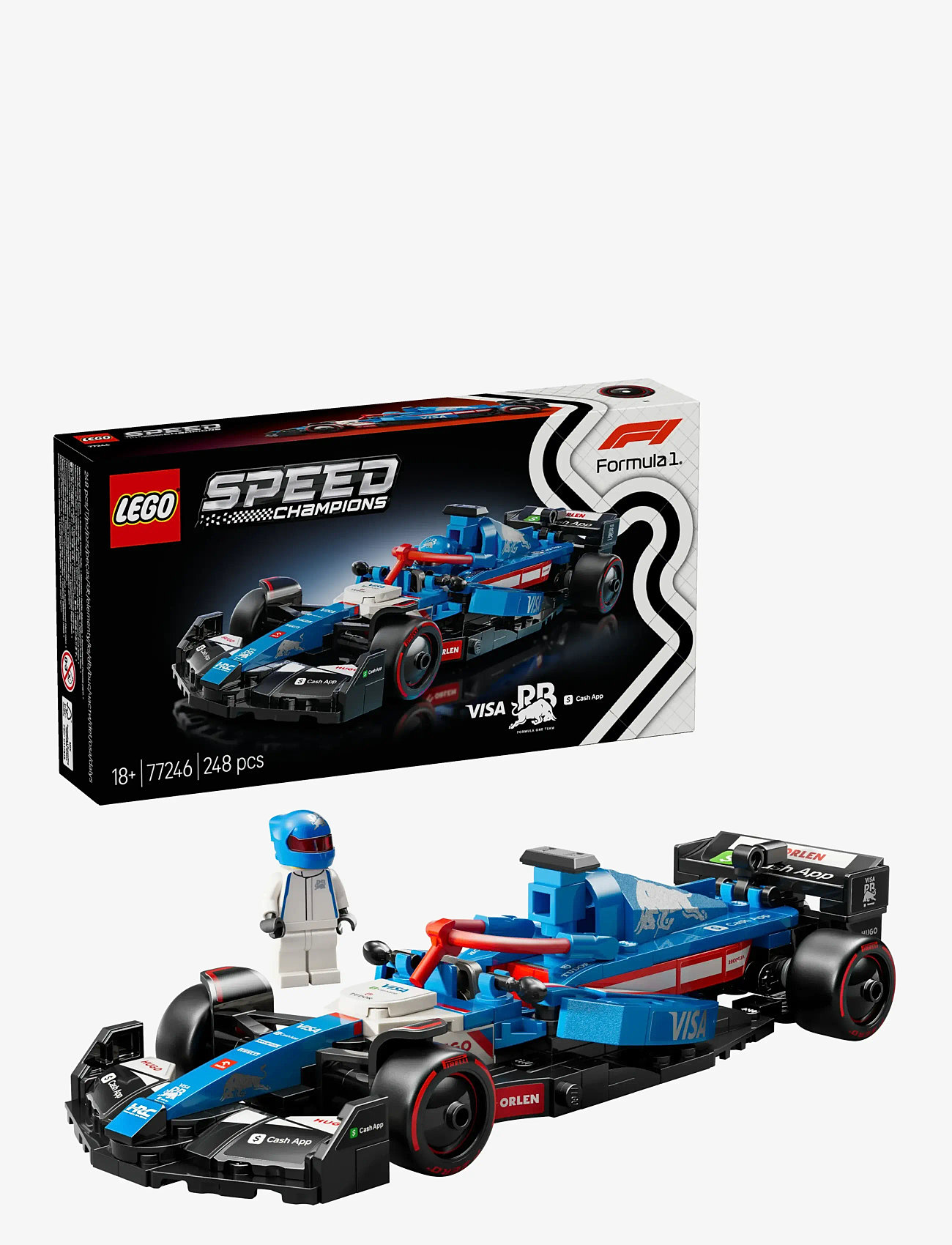LEGO - Speed Champions Visa Cash App RB VCARB 01 Race Car Vehicle Kit 77246 - lego adults welcome - multi - 0