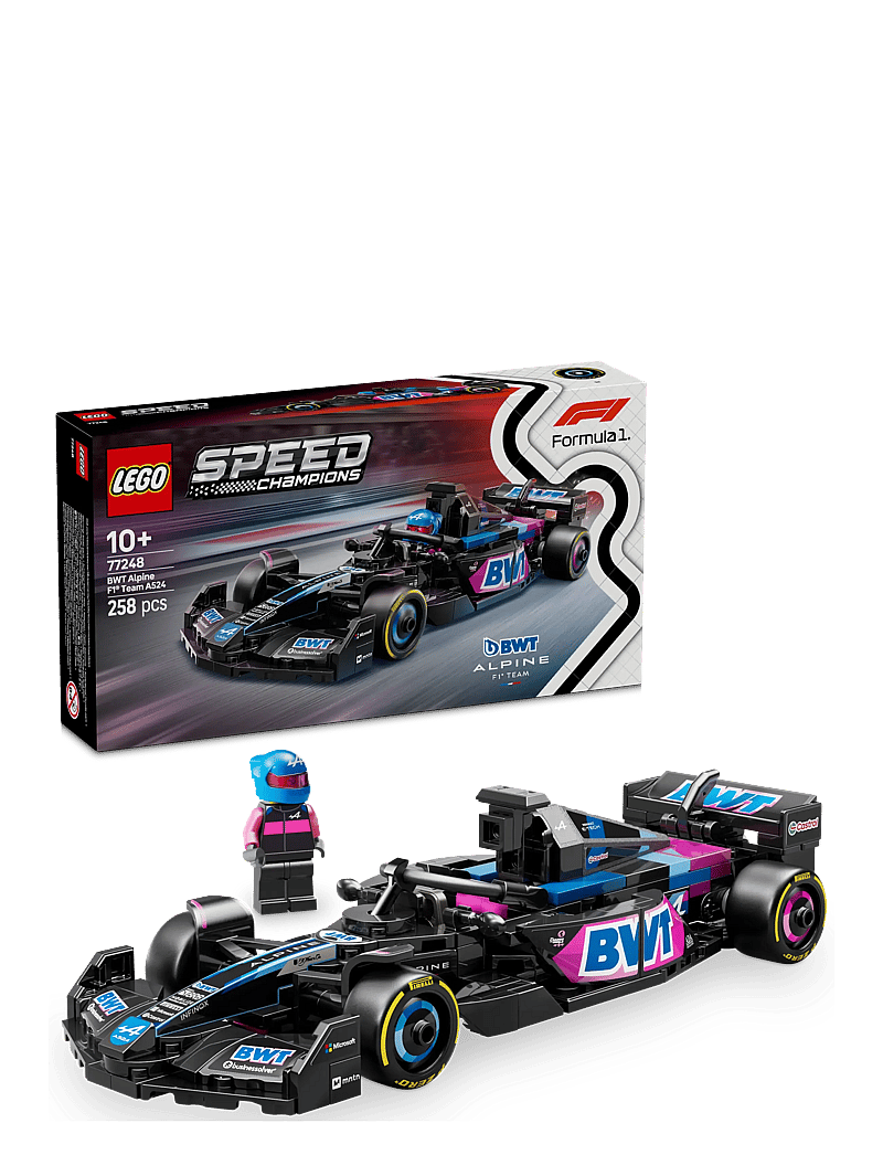 LEGO - Speed Champions BWT Alpine Team A524 Race Car Toy Vehicle 77248 - lego formula 1 - multi - 0