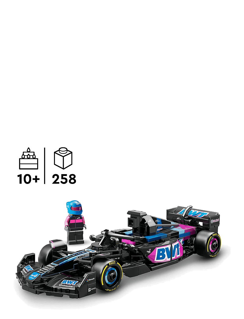 LEGO - Speed Champions BWT Alpine Team A524 Race Car Toy Vehicle 77248 - lego formula 1 - multi - 1