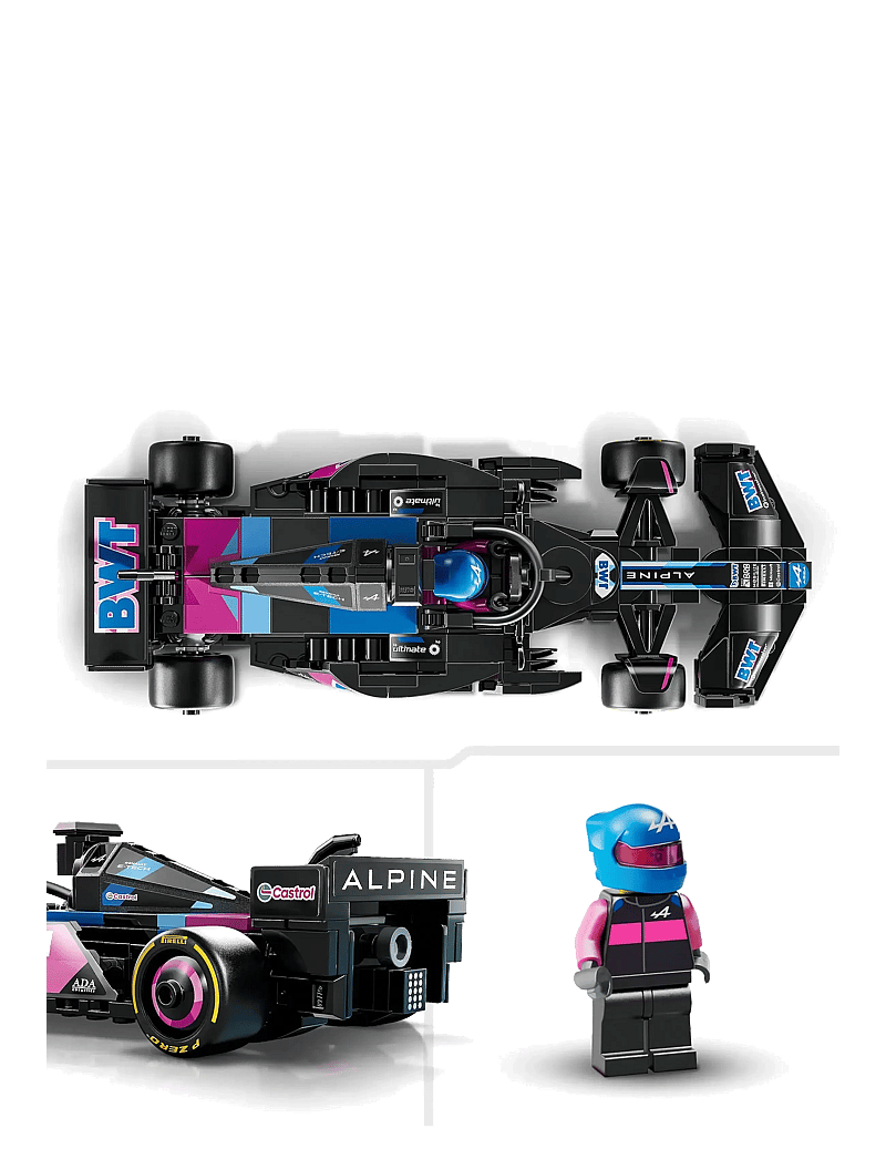 LEGO - Speed Champions BWT Alpine Team A524 Race Car Toy Vehicle 77248 - lego formula 1 - multi - 4