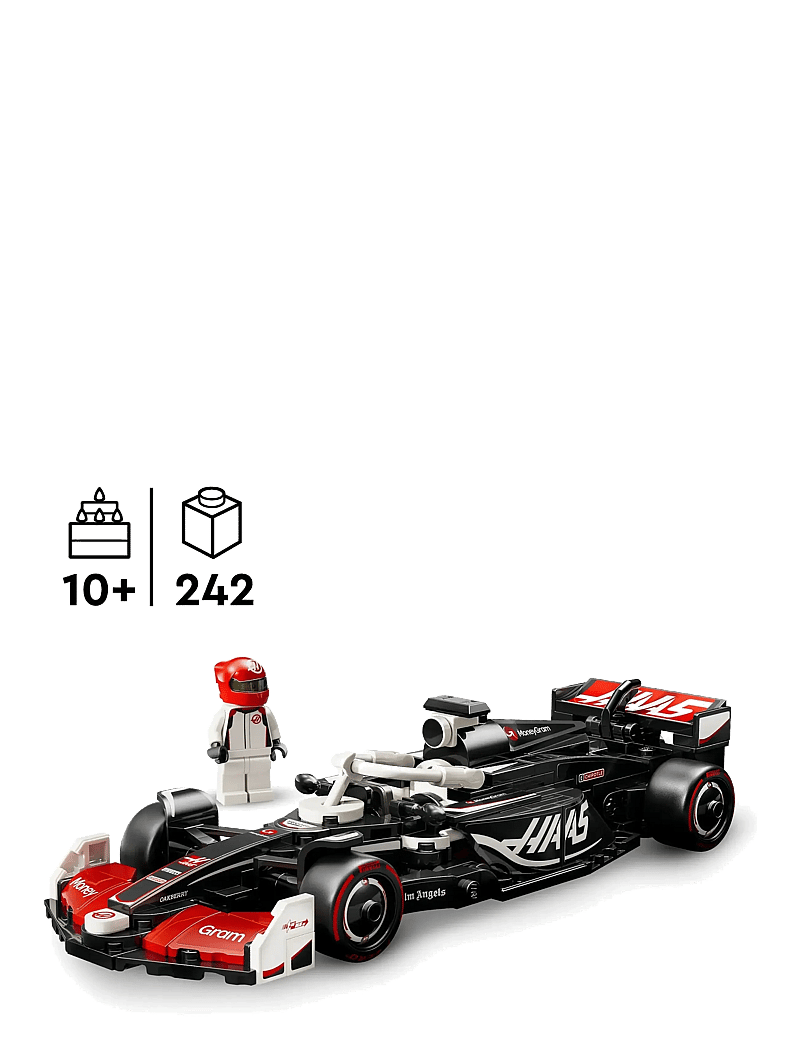 LEGO - Speed Champions MoneyGram Haas Team VF-24 Race Car Toy Vehicle 77250 - lego formula 1 - multi - 1