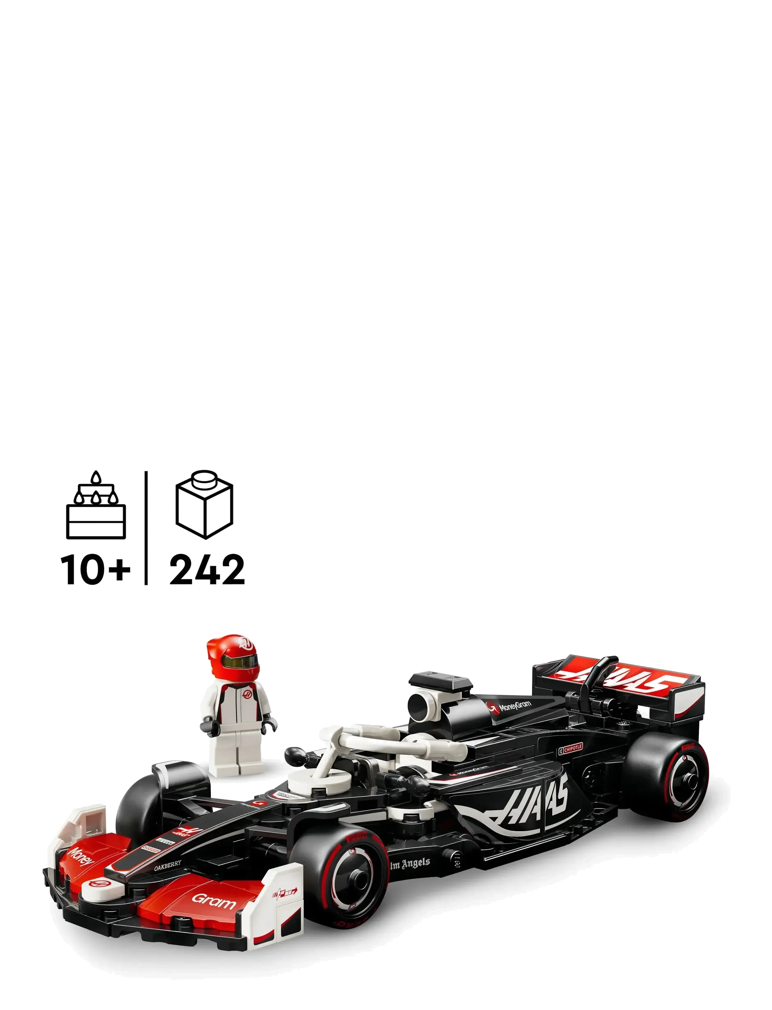 LEGO - Speed Champions MoneyGram Haas Team VF-24 Race Car Toy Vehicle 77250 - die niedrigsten preise - multi - 1