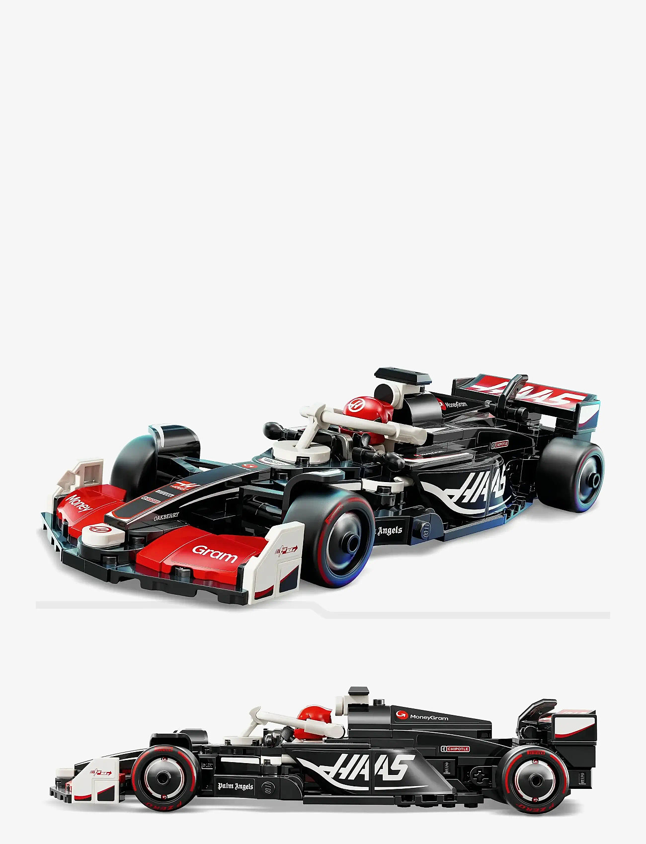 LEGO - Speed Champions MoneyGram Haas Team VF-24 Race Car Toy Vehicle 77250 - lego formula 1 - multi - 3