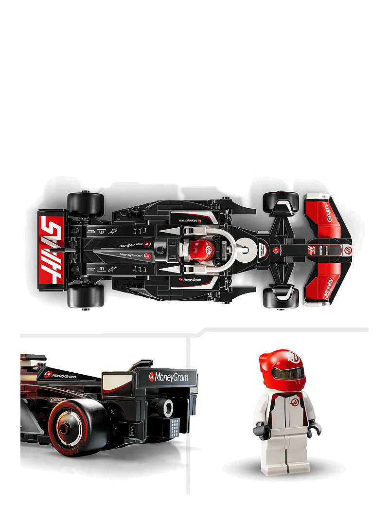 LEGO - Speed Champions MoneyGram Haas Team VF-24 Race Car Toy Vehicle 77250 - lego formula 1 - multi - 4