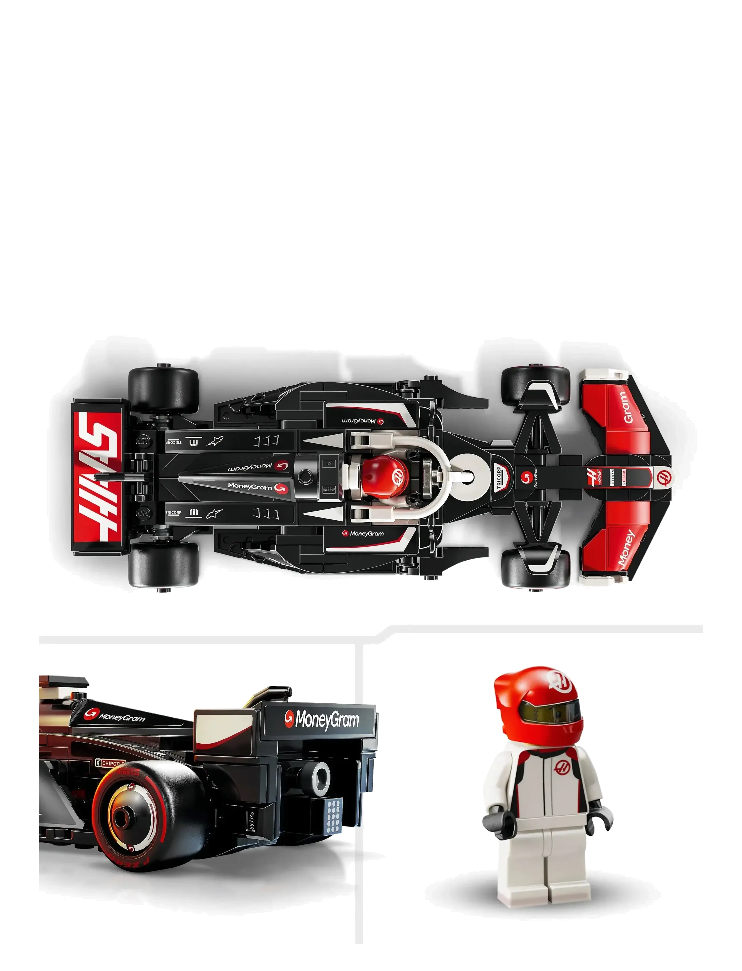 LEGO - Speed Champions MoneyGram Haas Team VF-24 Race Car Toy Vehicle 77250 - die niedrigsten preise - multi - 4
