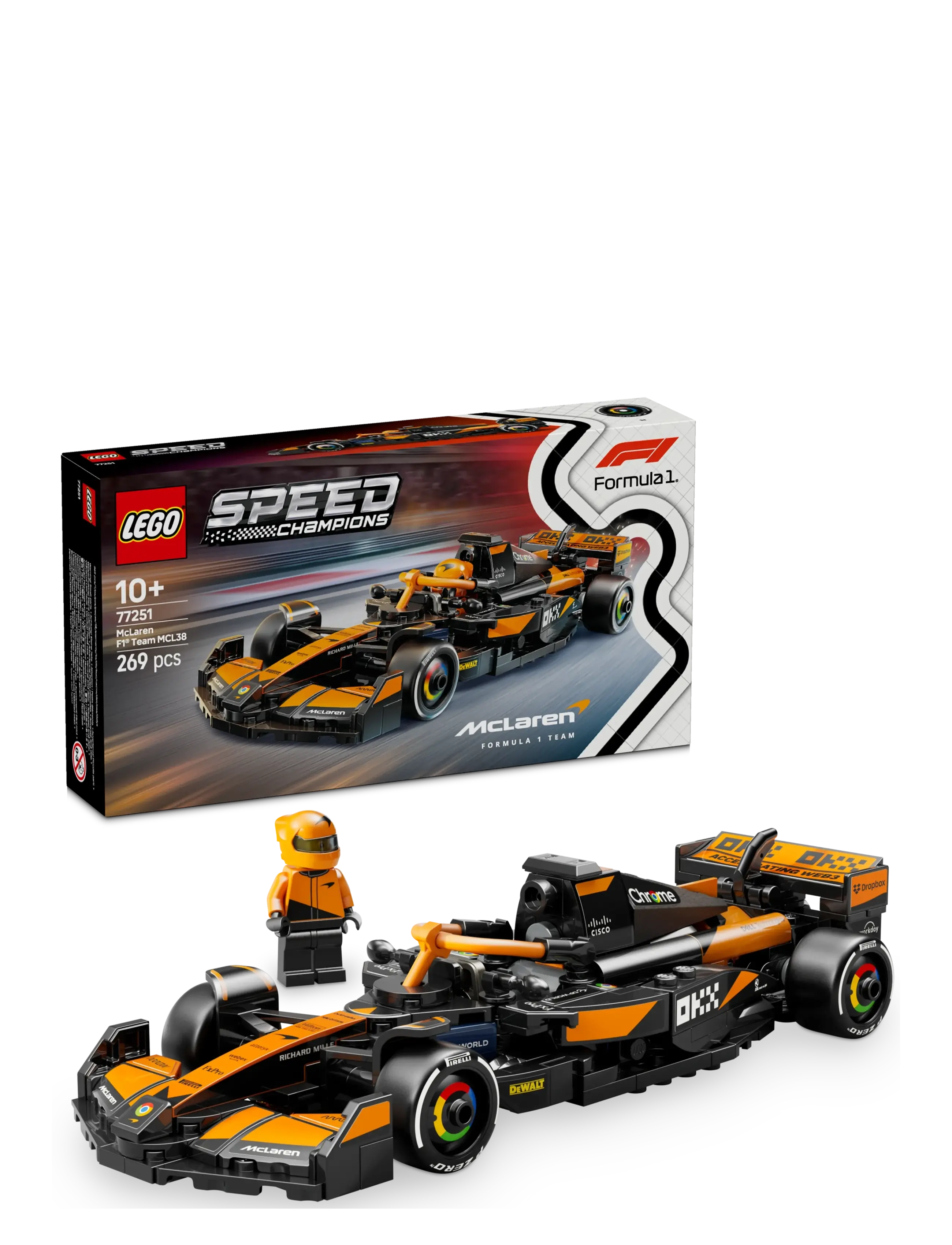 LEGO Mclaren F1 Team Mcl38-Racerbil, One Size, Lego Spielzeug, Mehrfarbig/gemustert - speed Champions, Homeware