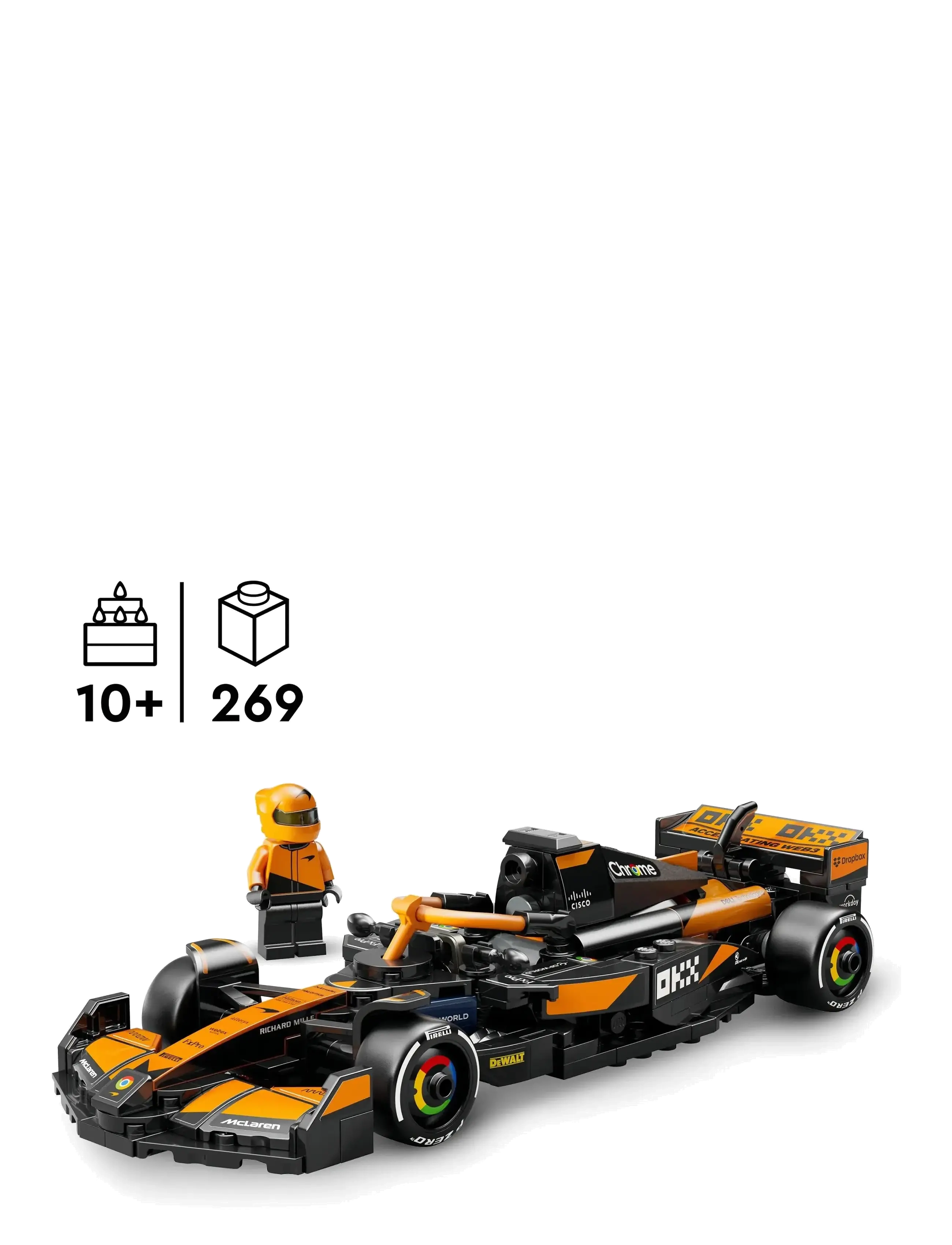 LEGO - McLaren F1® Team MCL38-racerbil - laveste priser - multi - 1