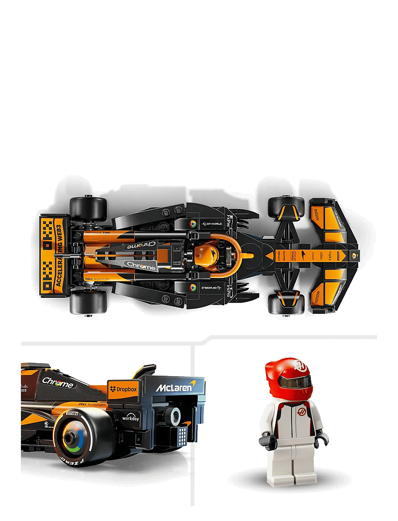 LEGO - Speed Champions McLaren Team MCL38 Race Car Vehicle Set 77251 - lego formula 1 - multi - 4