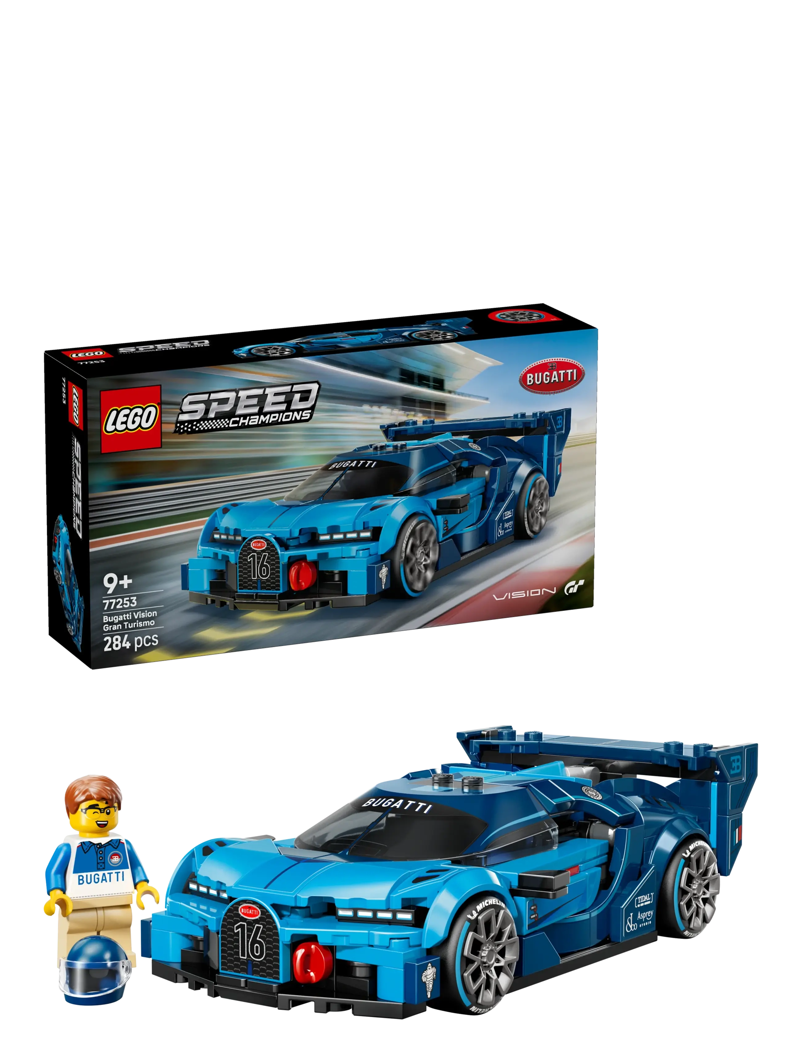 LEGO Bugatti Vision Gt-Hypersportsvogn 77253, Børn, Lego speed Champions, Blå, Str: ONE SIZE