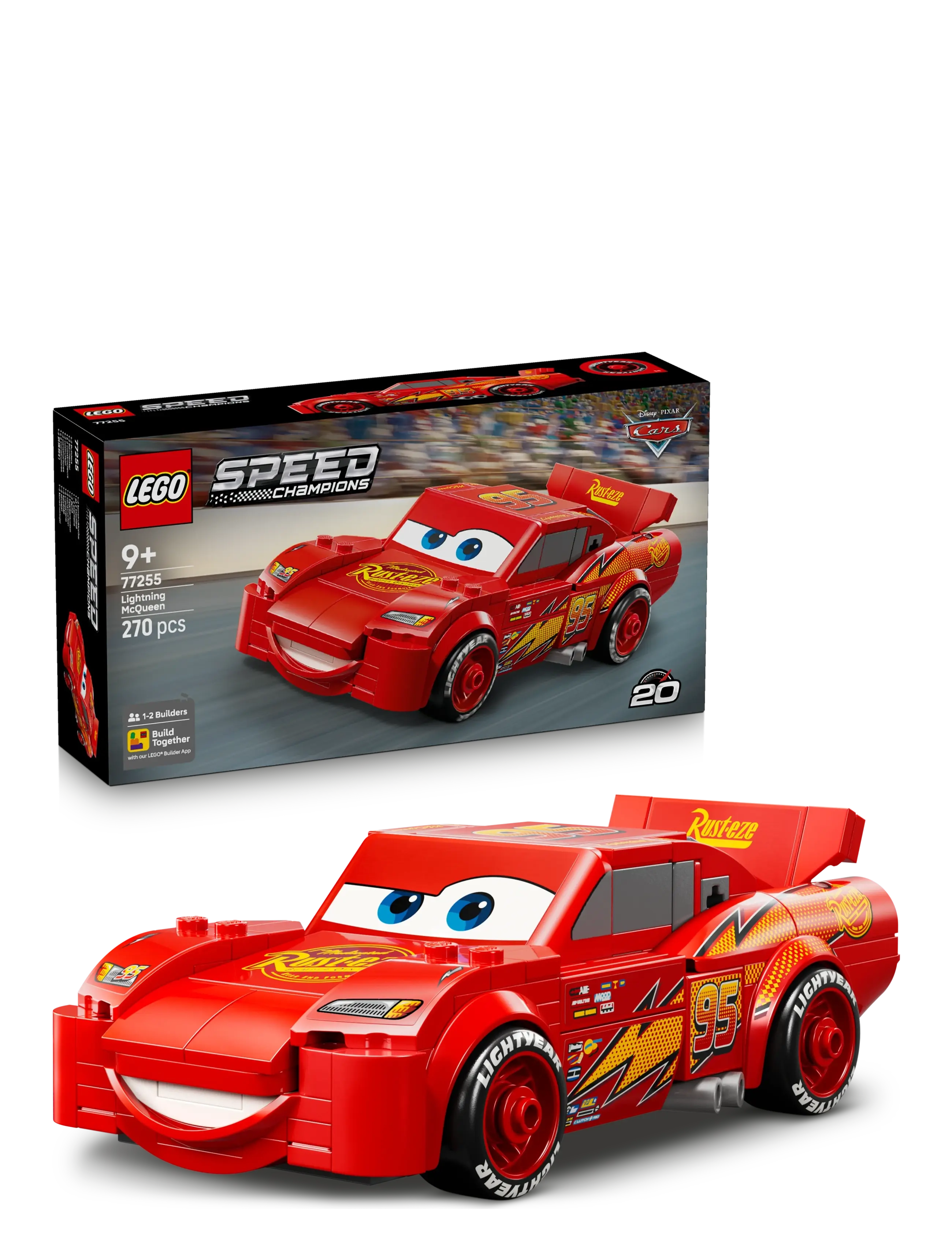 LEGO Lynet Mcqueen 77255, One Size, Lego Spielzeug, Rot - speed Champions, Homeware