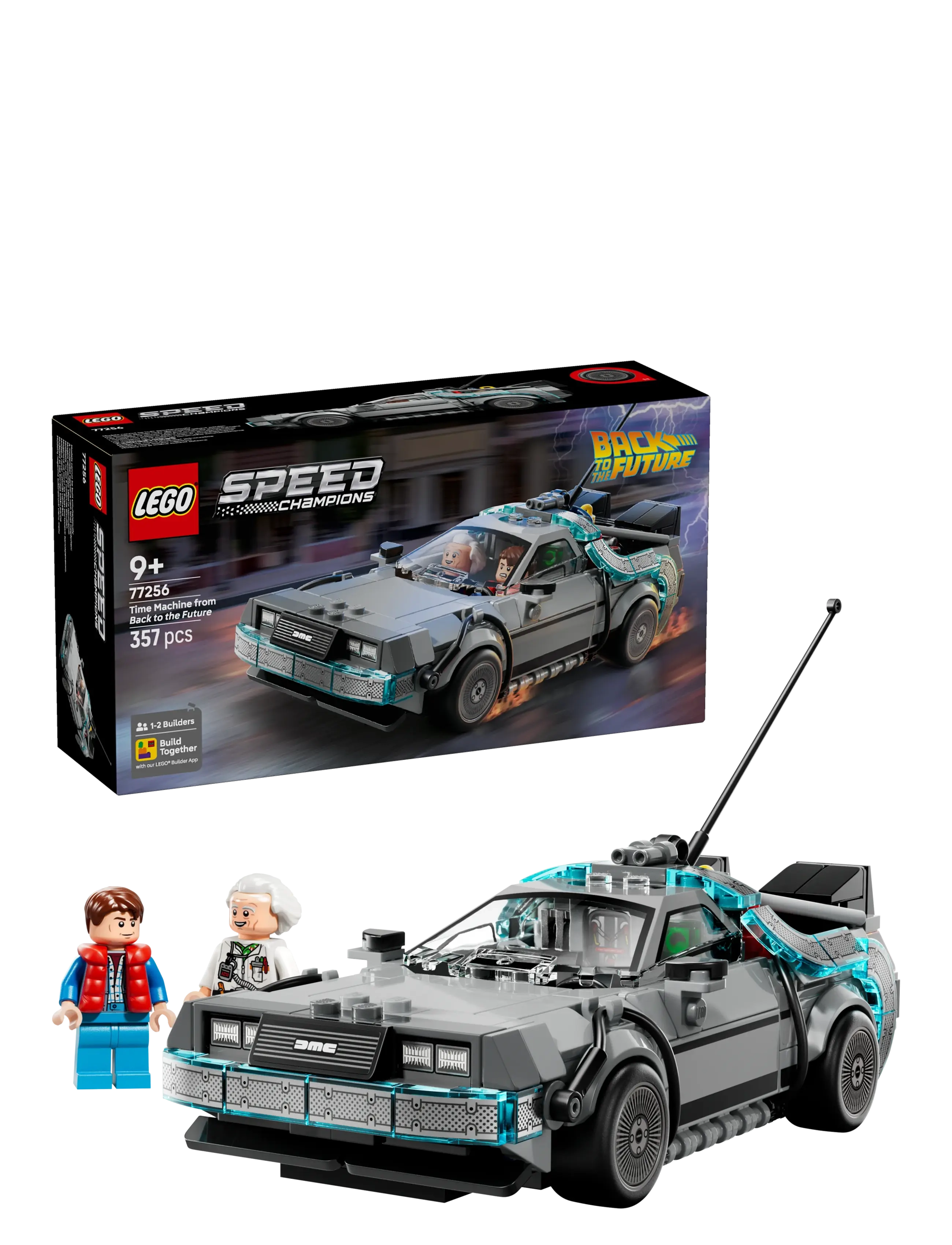 LEGO Tidsmaskinen Fra Tilbage Til Fremtiden 77256, Lego speed Champions, Grå, Str: ONE SIZE